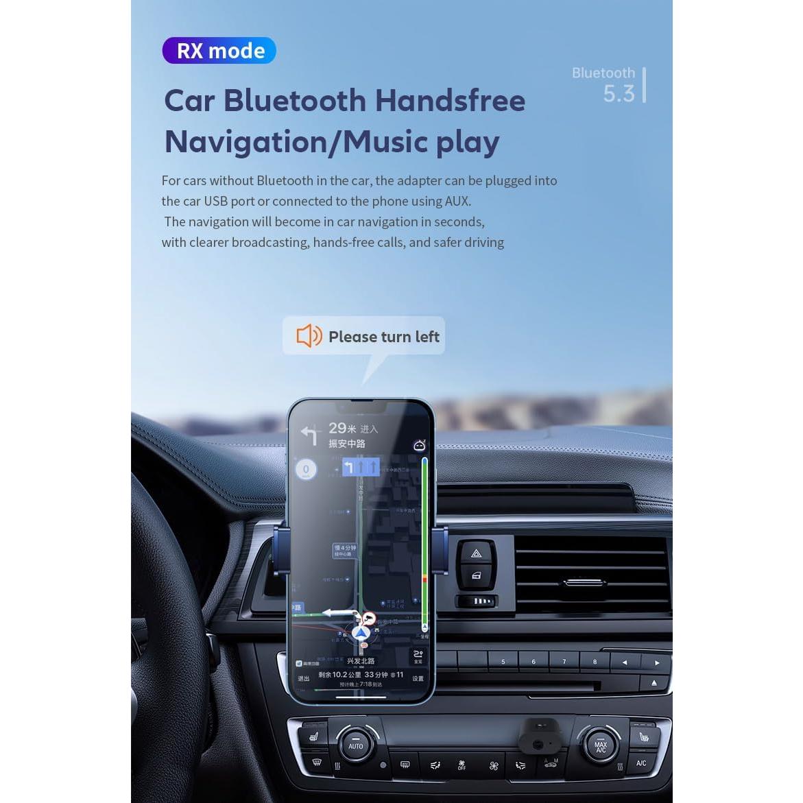 Transmisor Receptor Bluetooth 5.3 Gentechvvybuy 3.5mm Aux