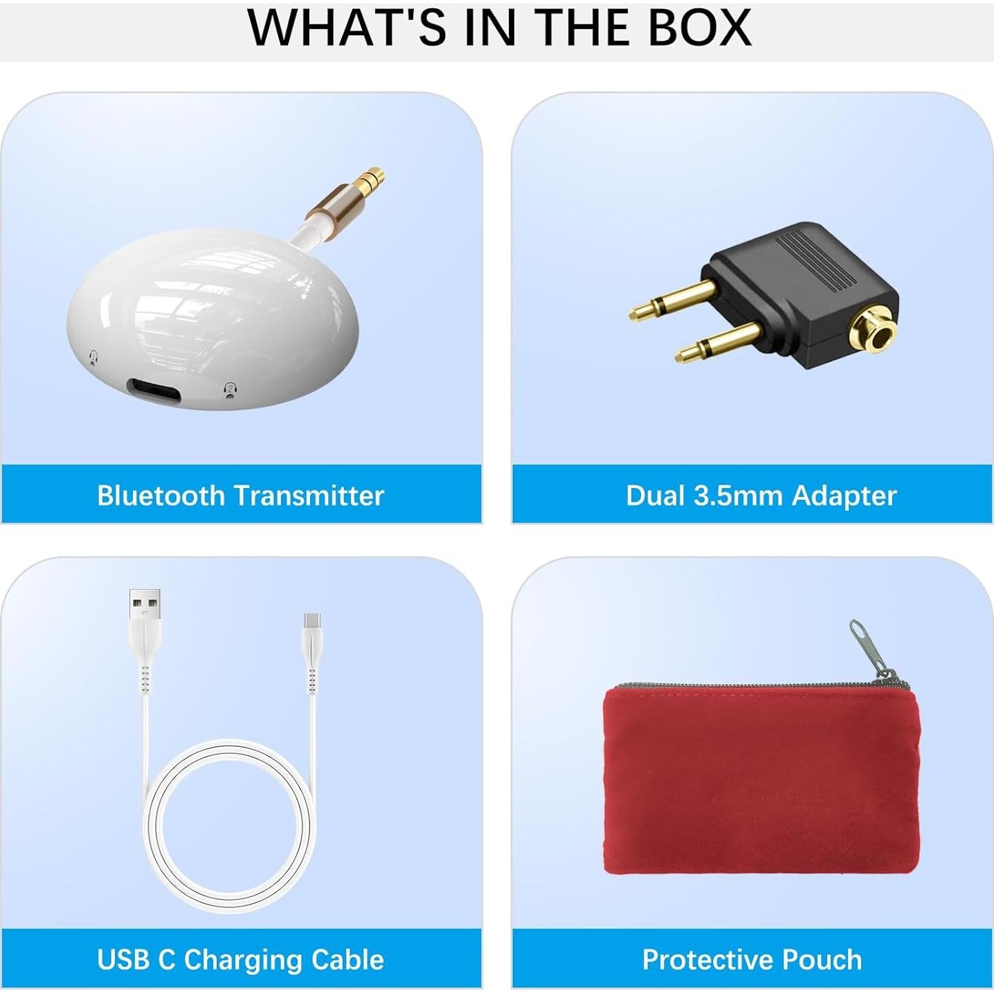 Adaptador Transmisor Bluetooth 5.3 Zhongzhi para Aviones