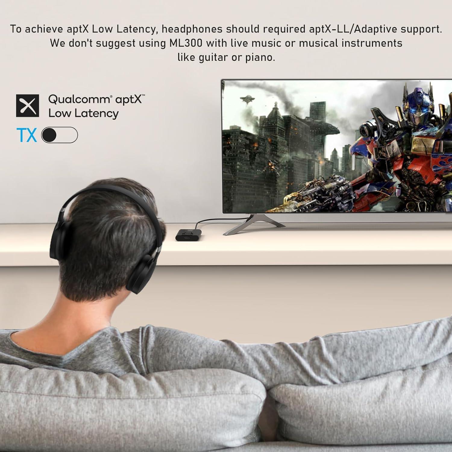 Transmisor Receptor Bluetooth 5.3 1Mii ML300 Doble Enlace HD