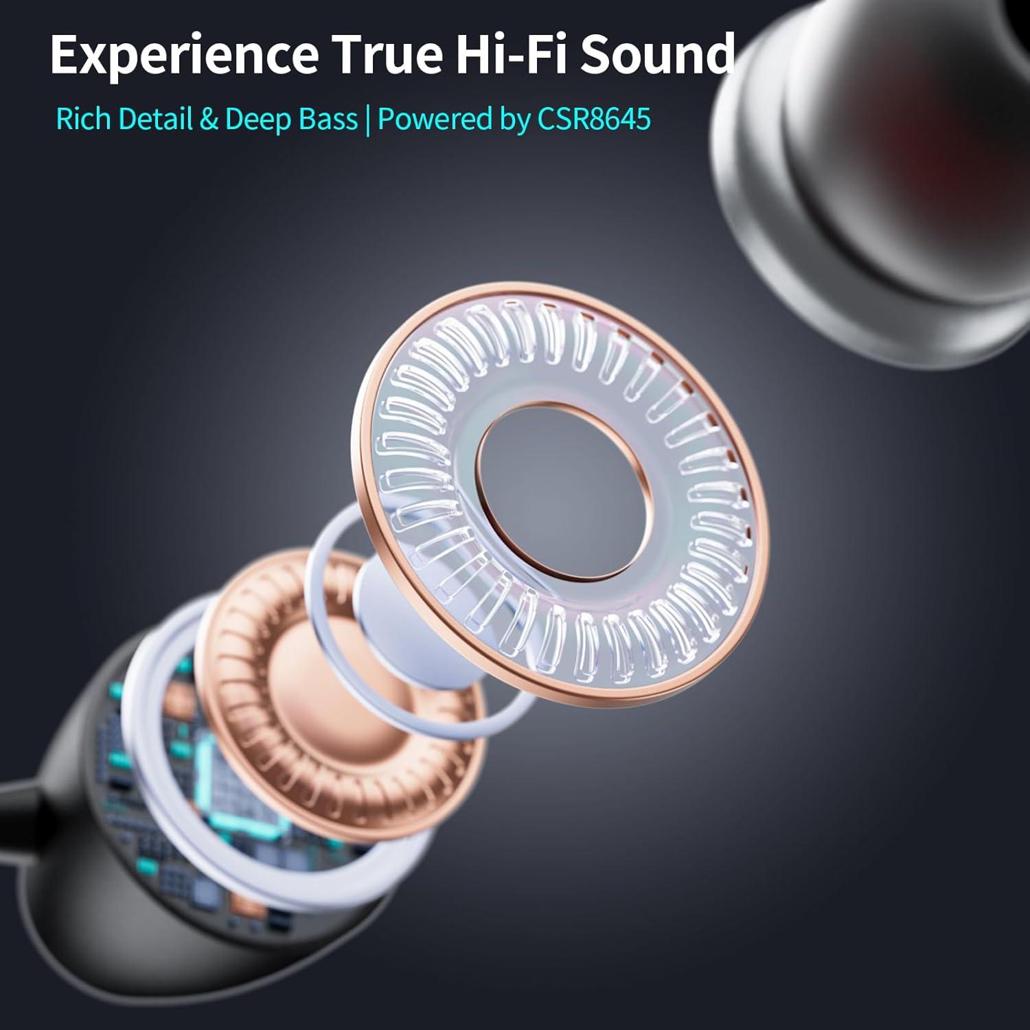 Auriculares Bluetooth LHKLUK 911 Diadema Retráctil IPX5 Negro