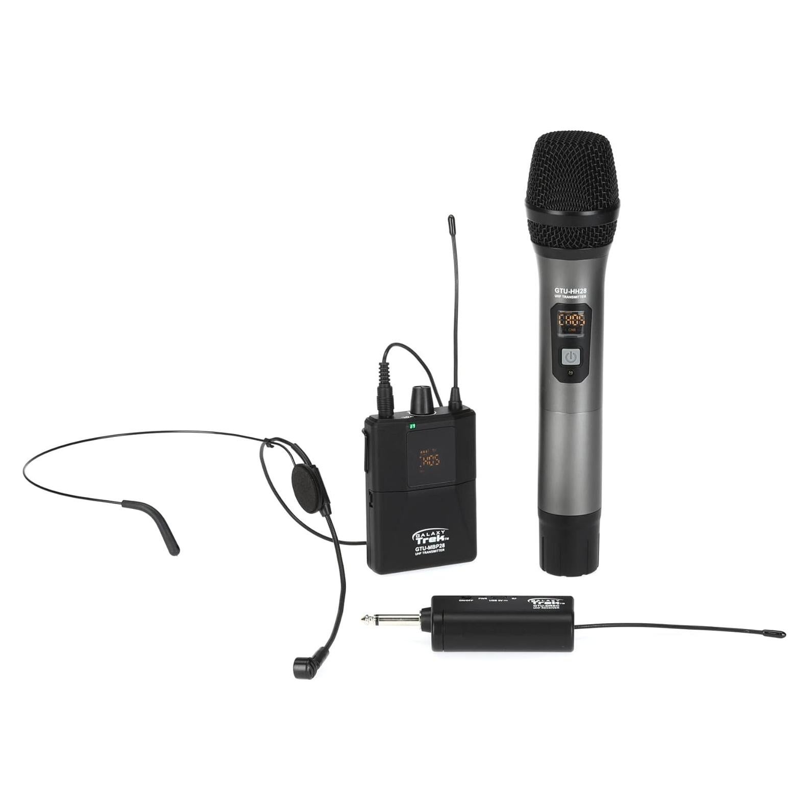 Sistema Micrófono Inalámbrico Dual UHF Galaxy Trek GTU-SHP5AB