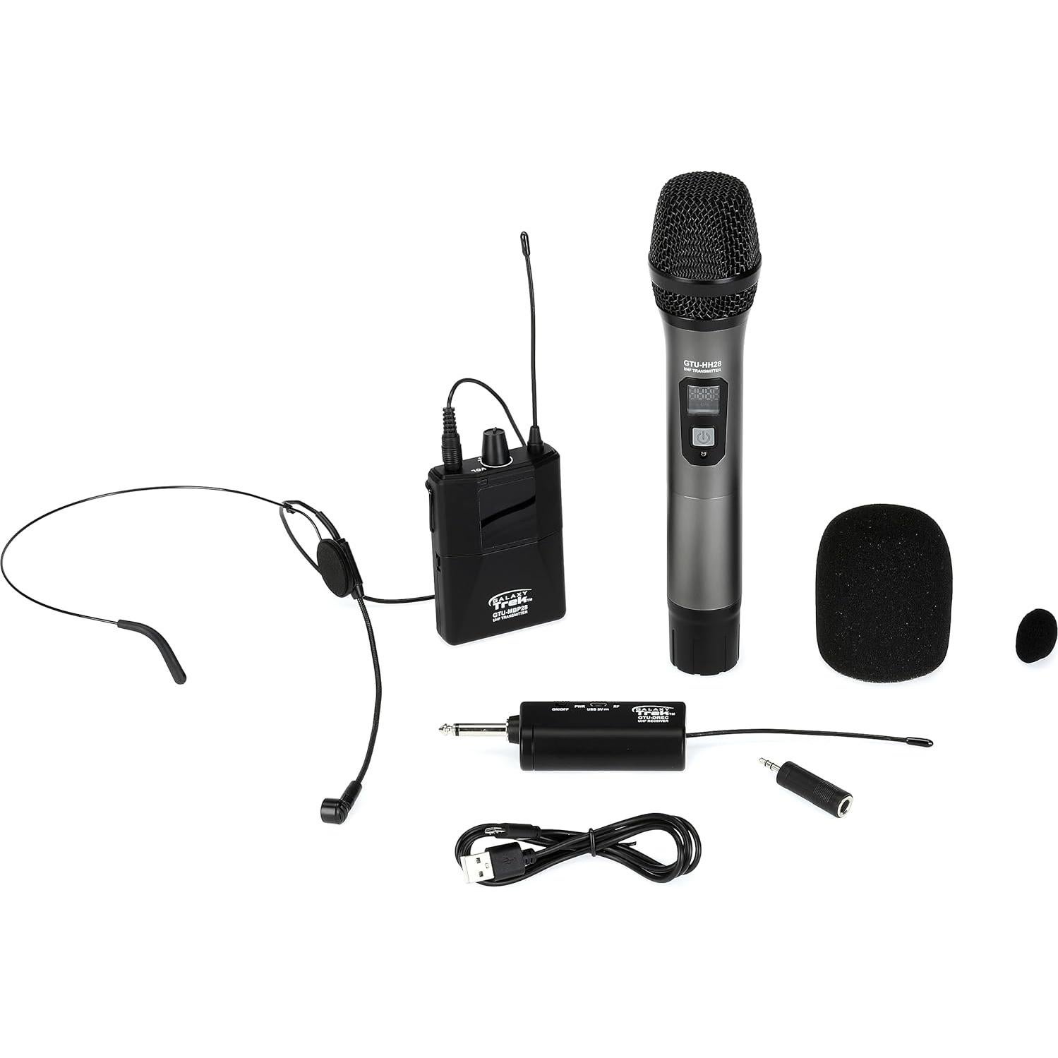 Sistema Micrófono Inalámbrico Dual UHF Galaxy Trek GTU-SHP5AB