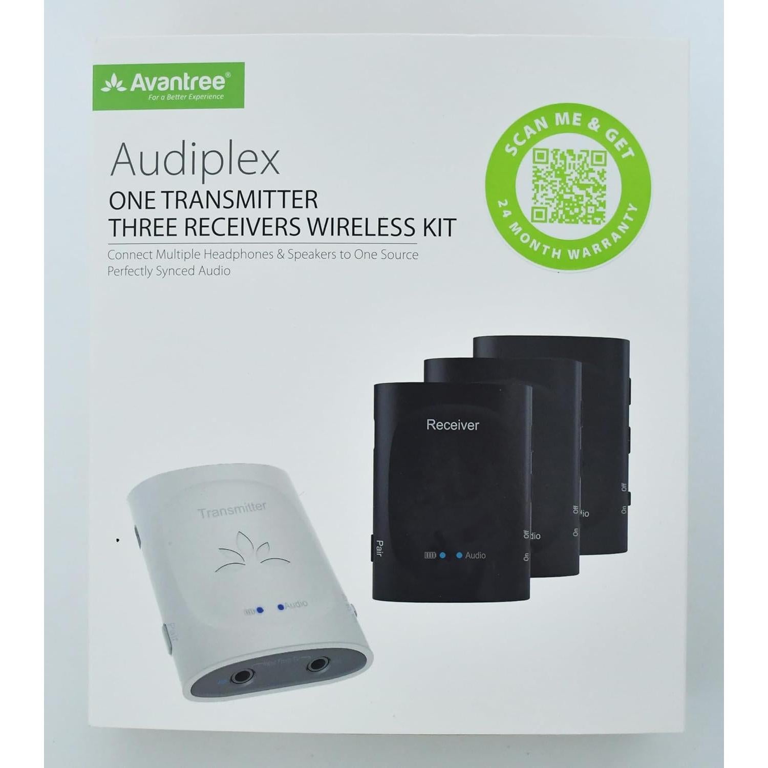 Transmisor de Audio Inalámbrico Avantree Audiplex con 3 Receptores