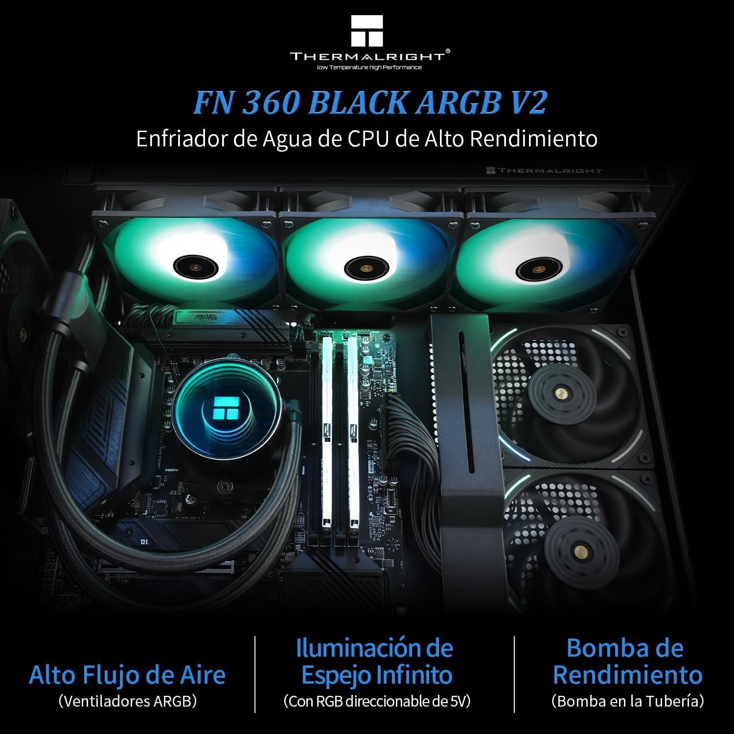 Enfriador Líquido CPU Thermalright Frozen Notte 360 ARGB Negro