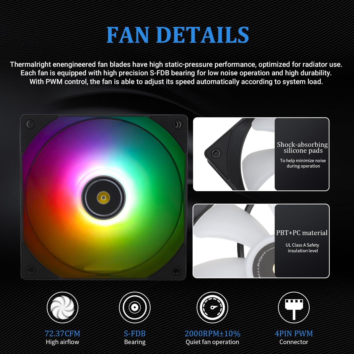 Enfriador Líquido CPU Thermalright Frozen Notte 360 ARGB Negro