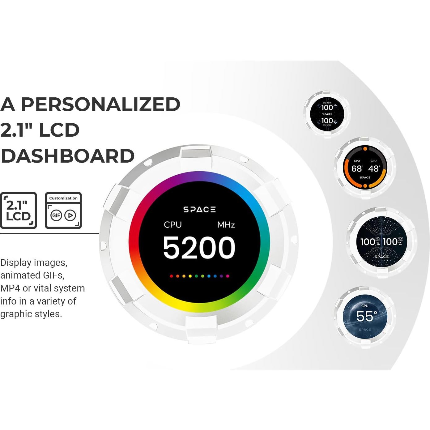 Enfriador Líquido de CPU ID-COOLING SL360 Blanco AIO 360mm