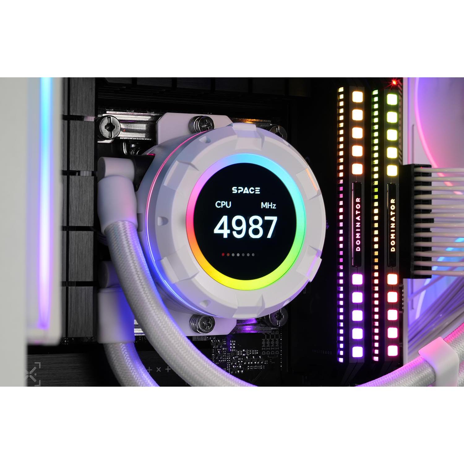 Enfriador Líquido de CPU ID-COOLING SL360 Blanco AIO 360mm