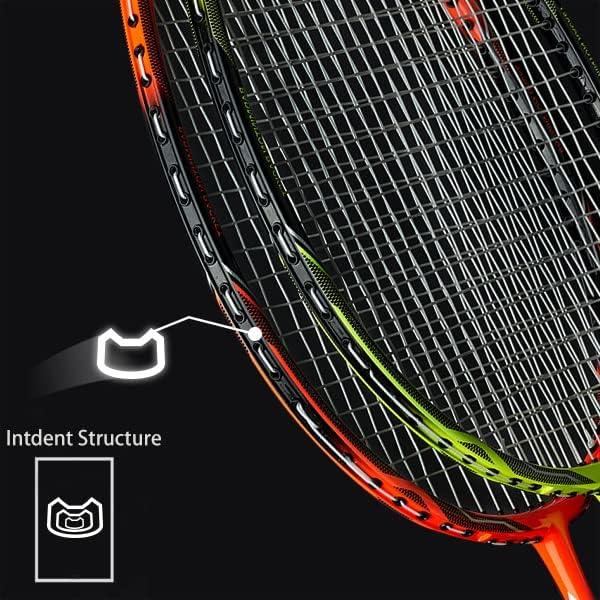 Raquetas de Bádminton WOED BATENS Fibra de Carbono 4 Pzas