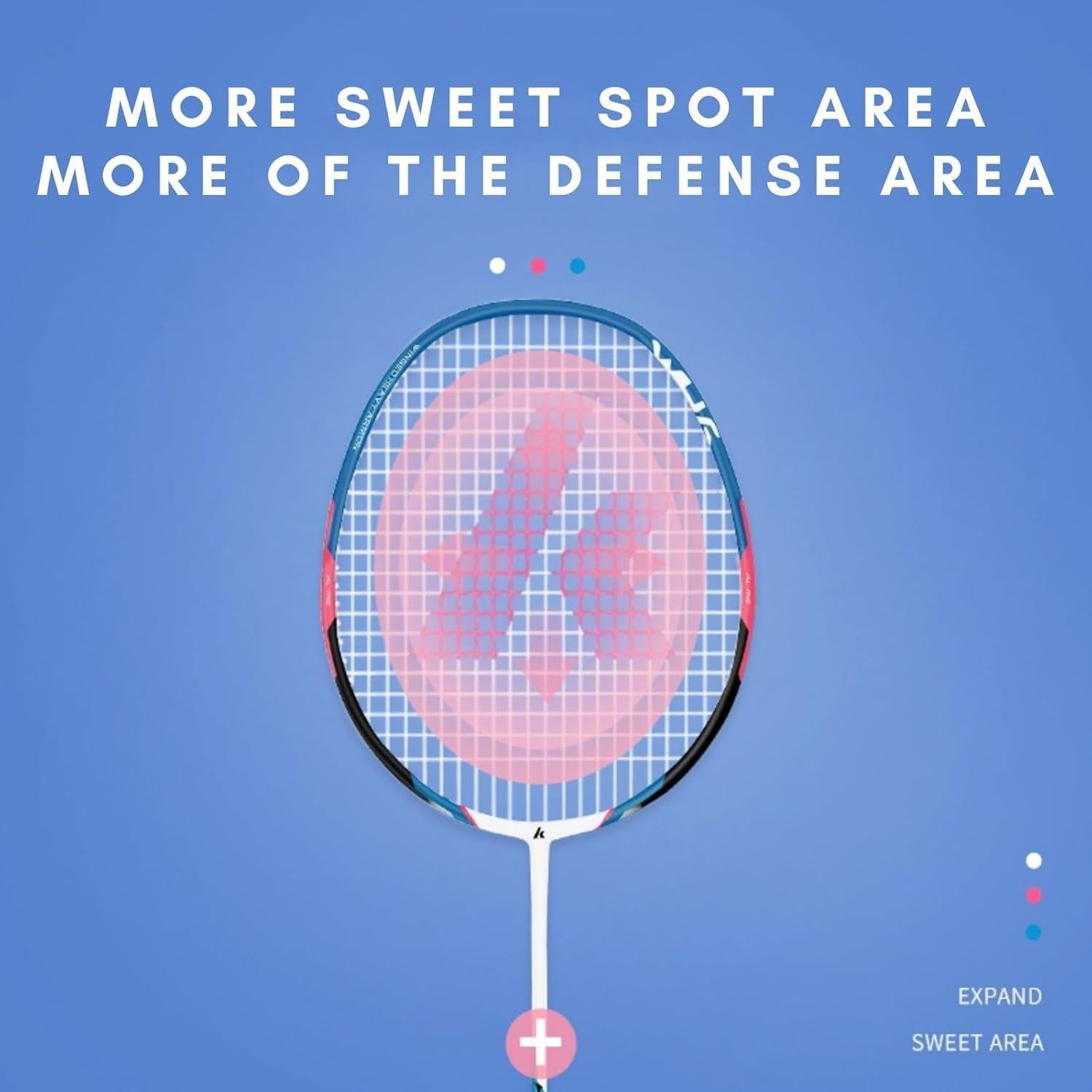 Conjunto de Bádminton Kawasaki - 2 Raquetas de Carbono y 3 Volantes