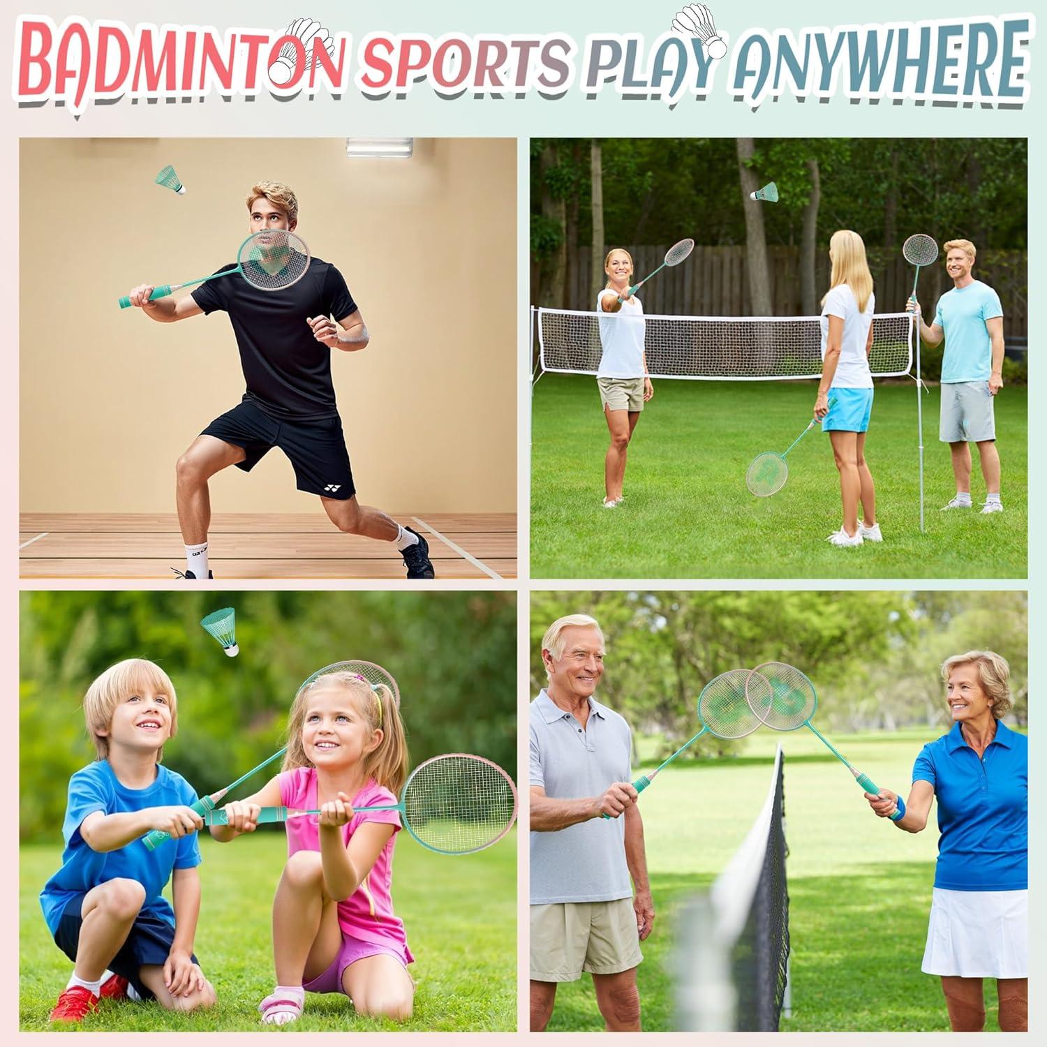 Juego de Raquetas de Bádminton JOY SPOT! 4 Raquetas y Accesorios