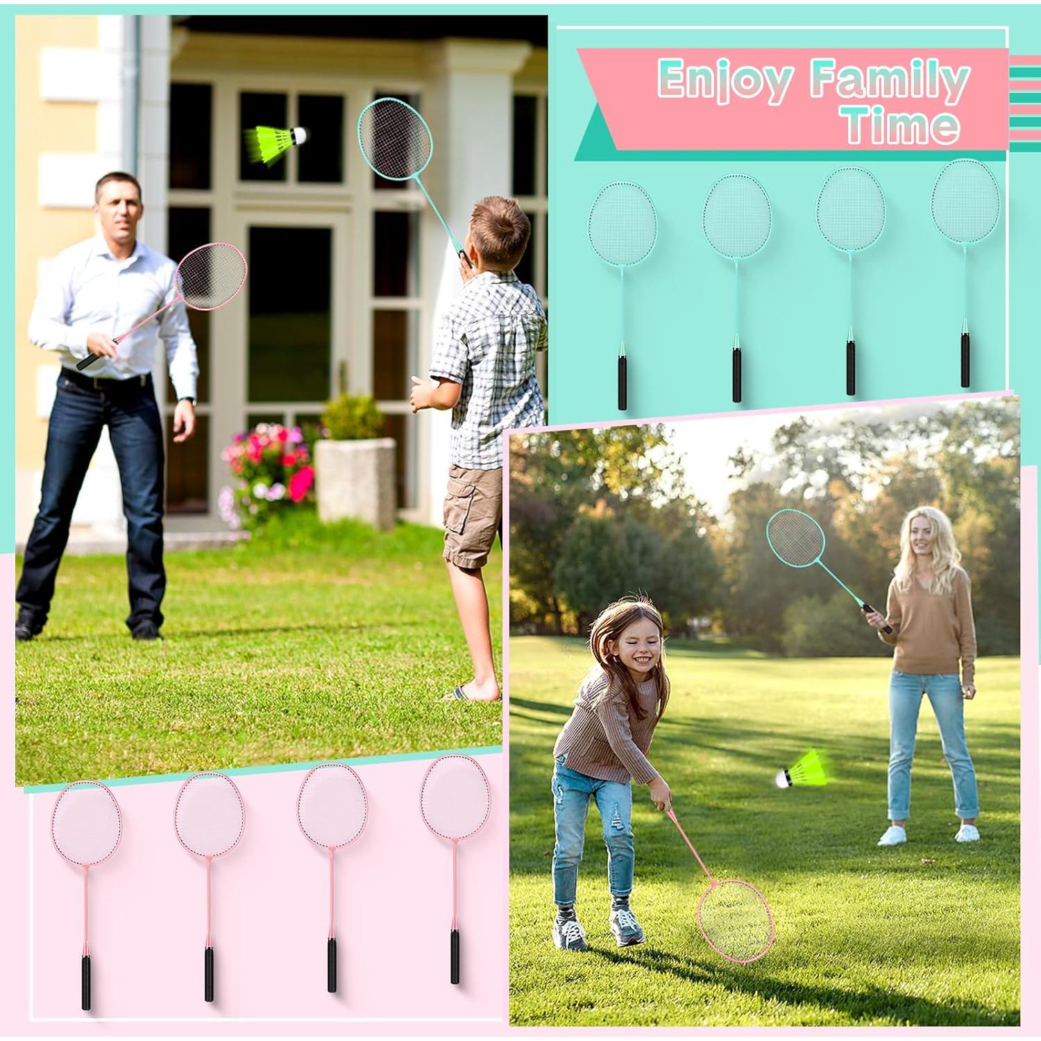 Juego de 12 Raquetas de Bádminton Chitidr con Volantes y Bolsa