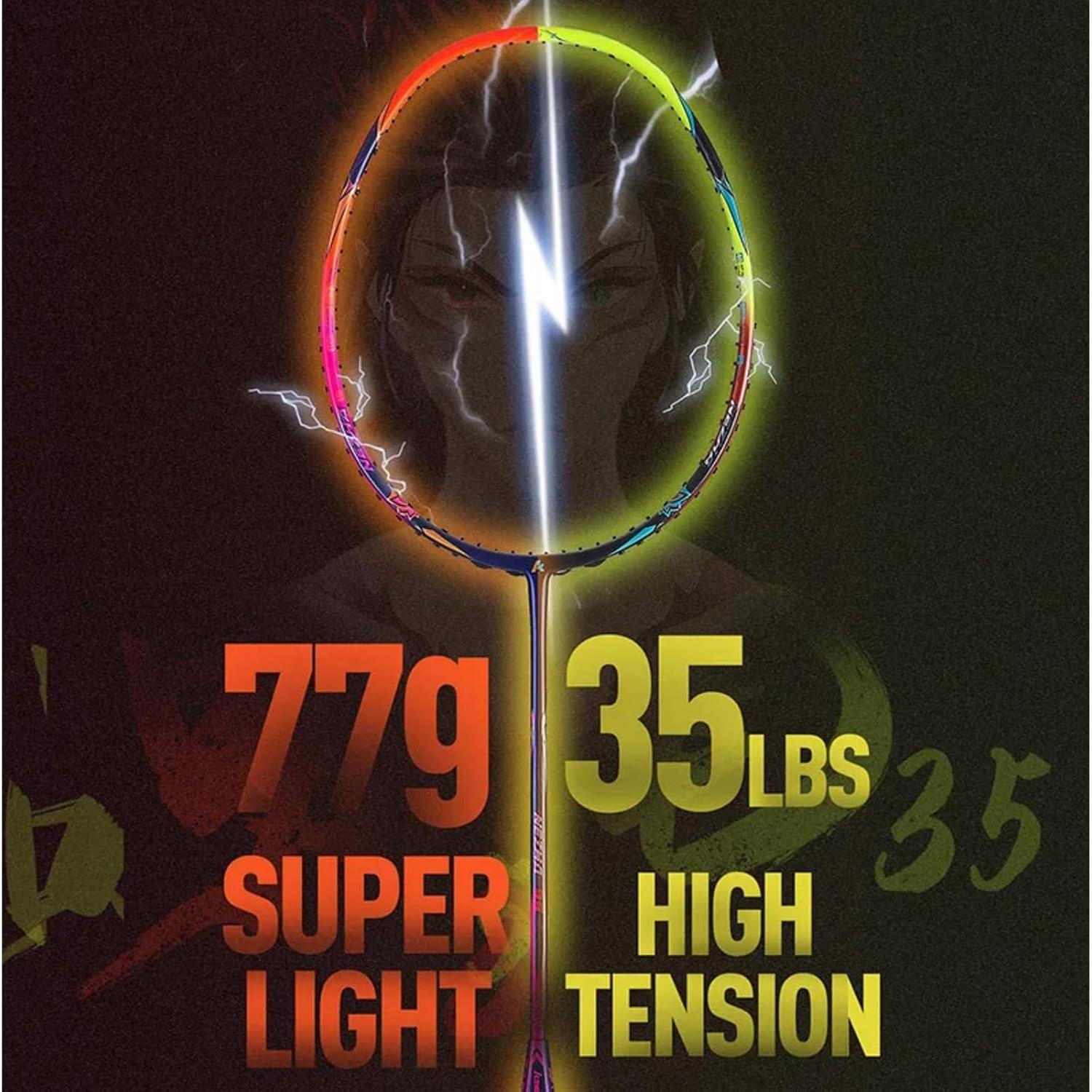 Raqueta de Bádminton Kawasaki Nezha 35 Verde 77g Alta Tensión