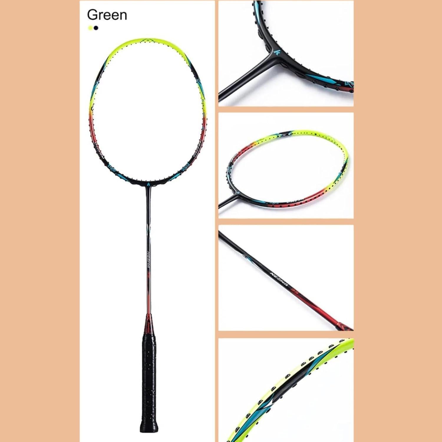 Raqueta de Bádminton Kawasaki Nezha 35 Verde 77g Alta Tensión