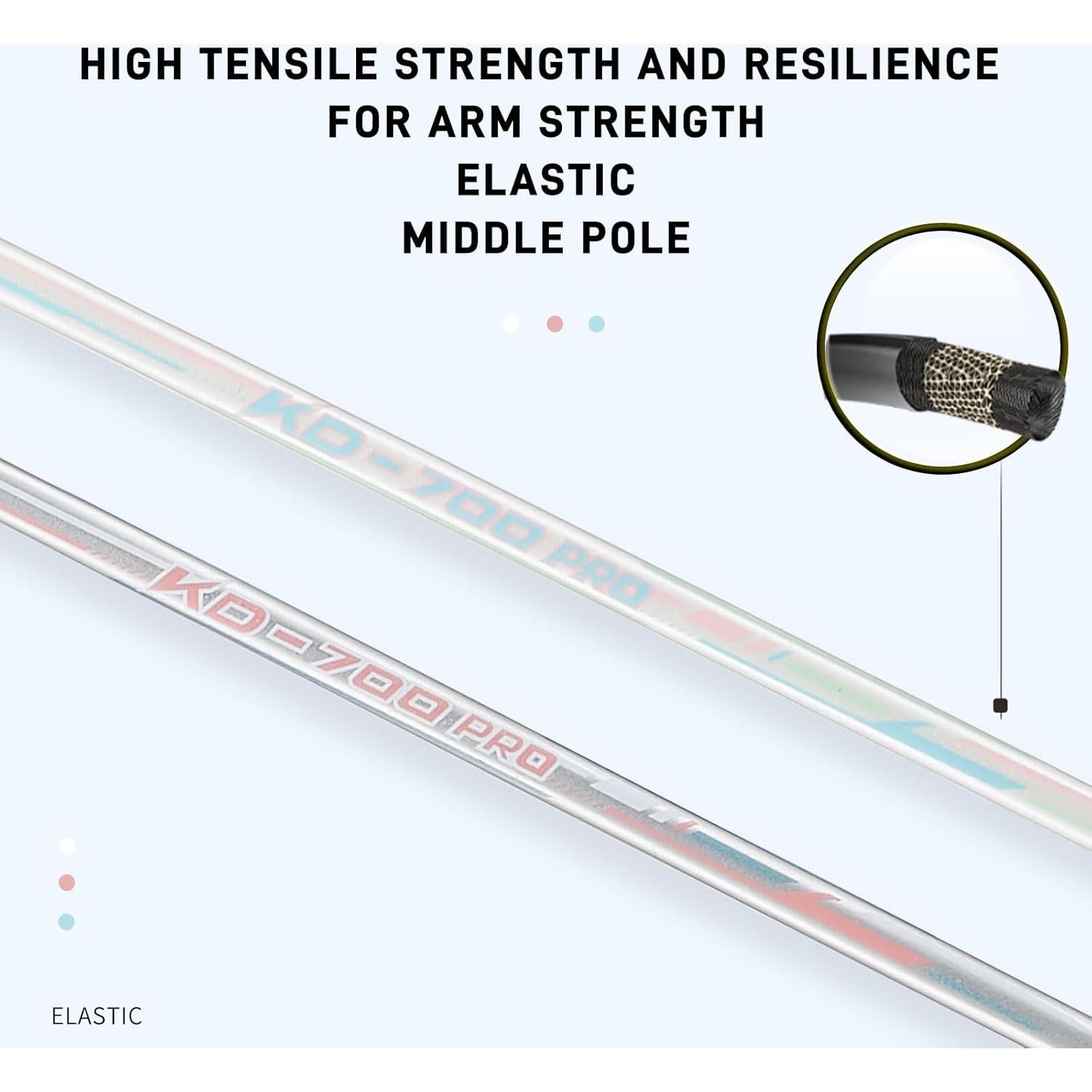 Set de bádminton Kawasaki US-KD-700PRO con 2 raquetas de carbono