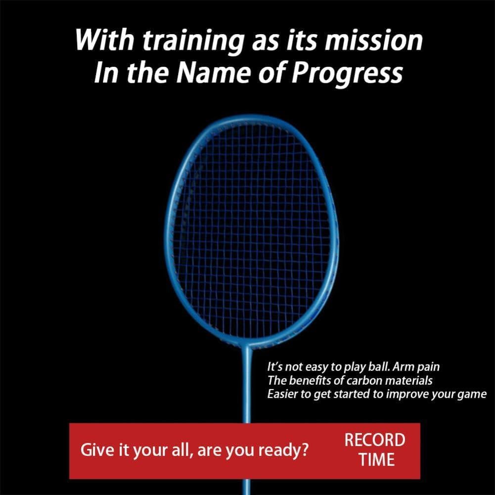 Raqueta de bádminton SQVXPKA ultraligera fibra de carbono 2 unidades