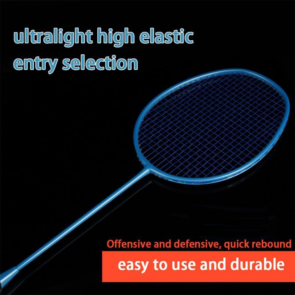 Raqueta de bádminton SQVXPKA ultraligera fibra de carbono 2 unidades