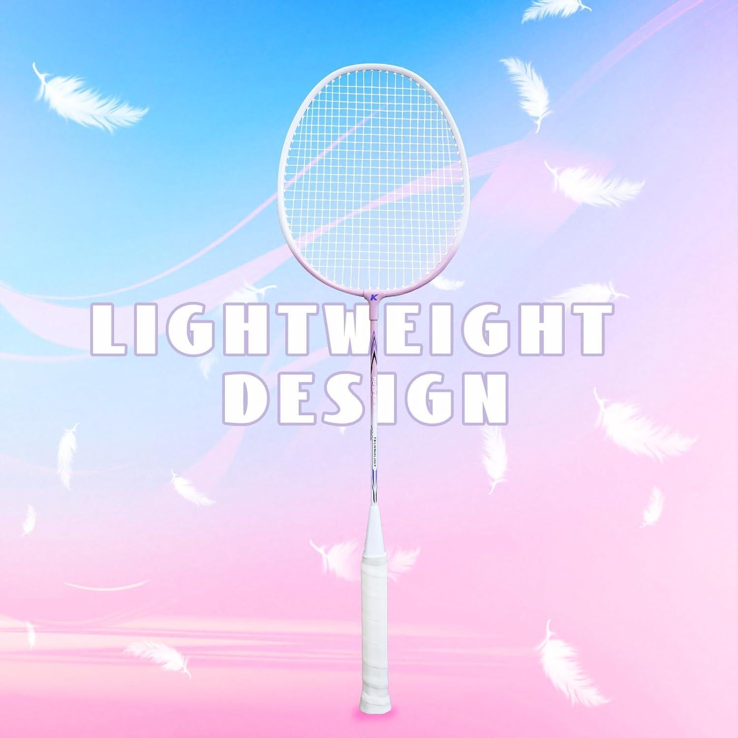 Juego de Raquetas de Bádminton PROMFMOVE K520 con 3 Volantes