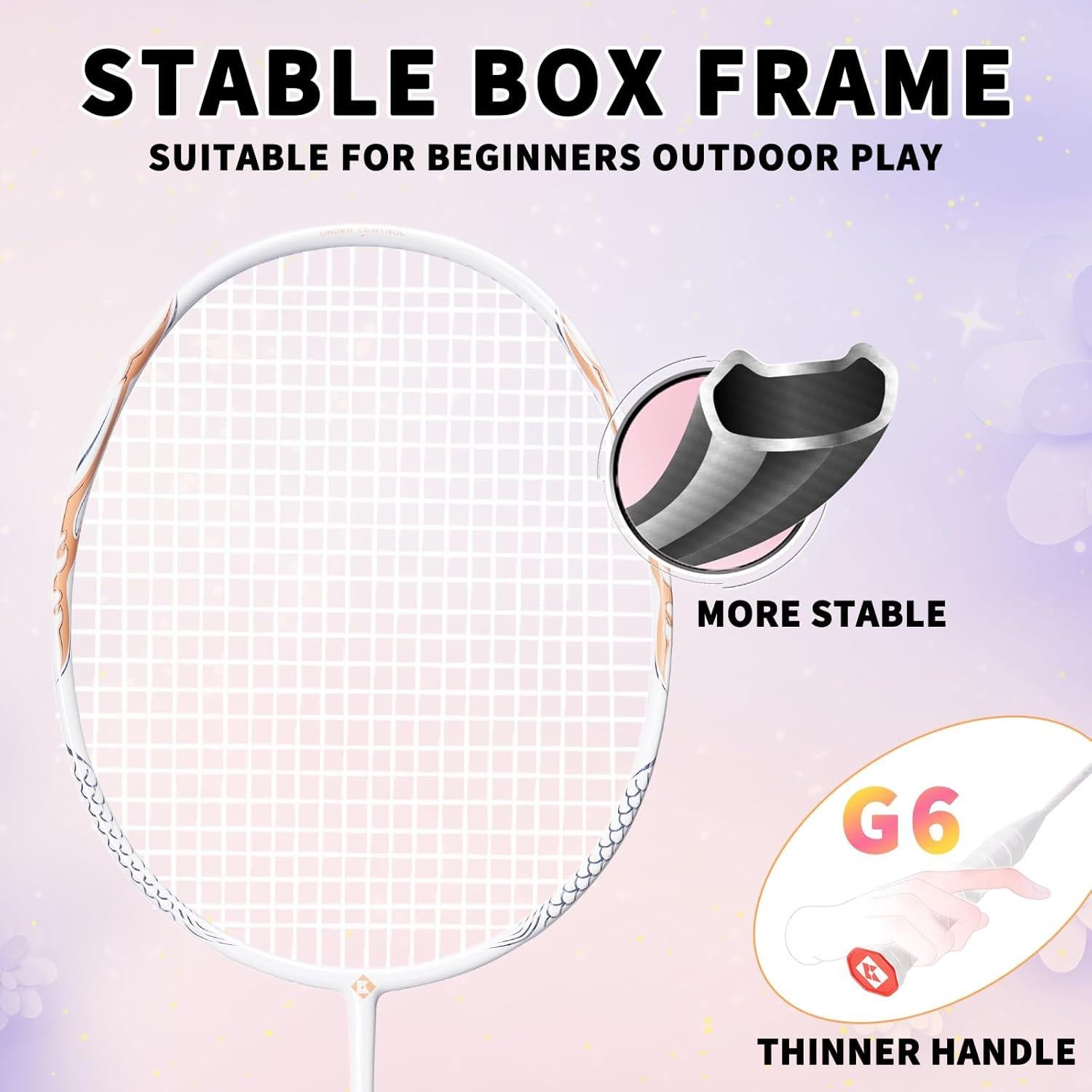 Raqueta de Bádminton KUMPOO DS-203 Fibra de Carbono 75g