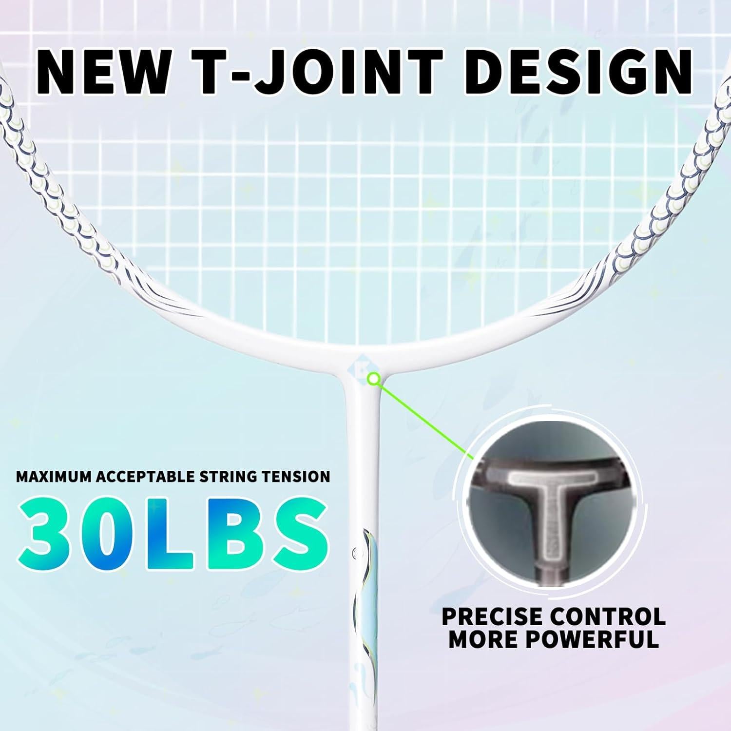 Raqueta de Bádminton KUMPOO DS-203 Fibra de Carbono 75g