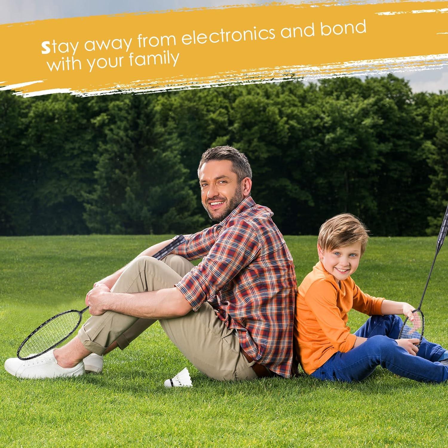 Set de 12 Raquetas de Bádminton Wettarn con 18 Volantes de Nylon