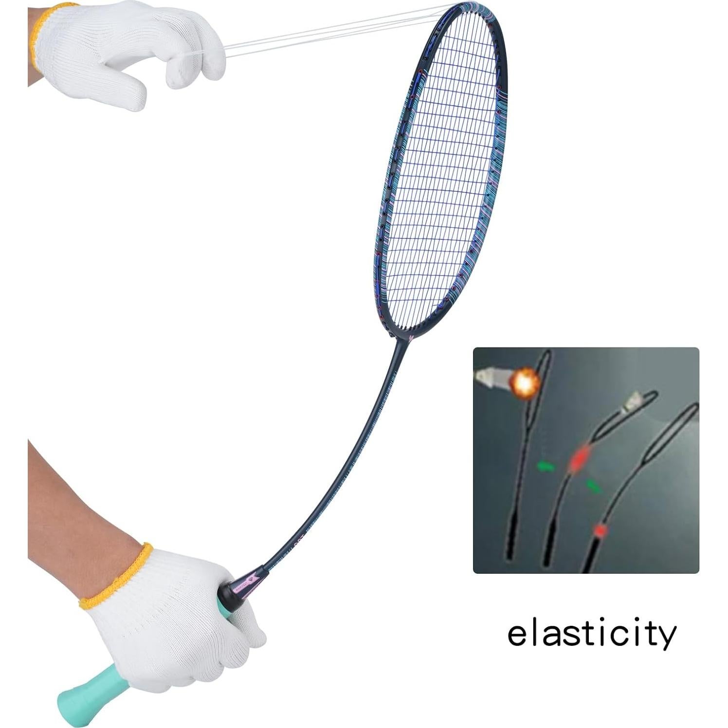 Paquete de 4 Raquetas de Bádminton YPyroblaze de Grafito 75g