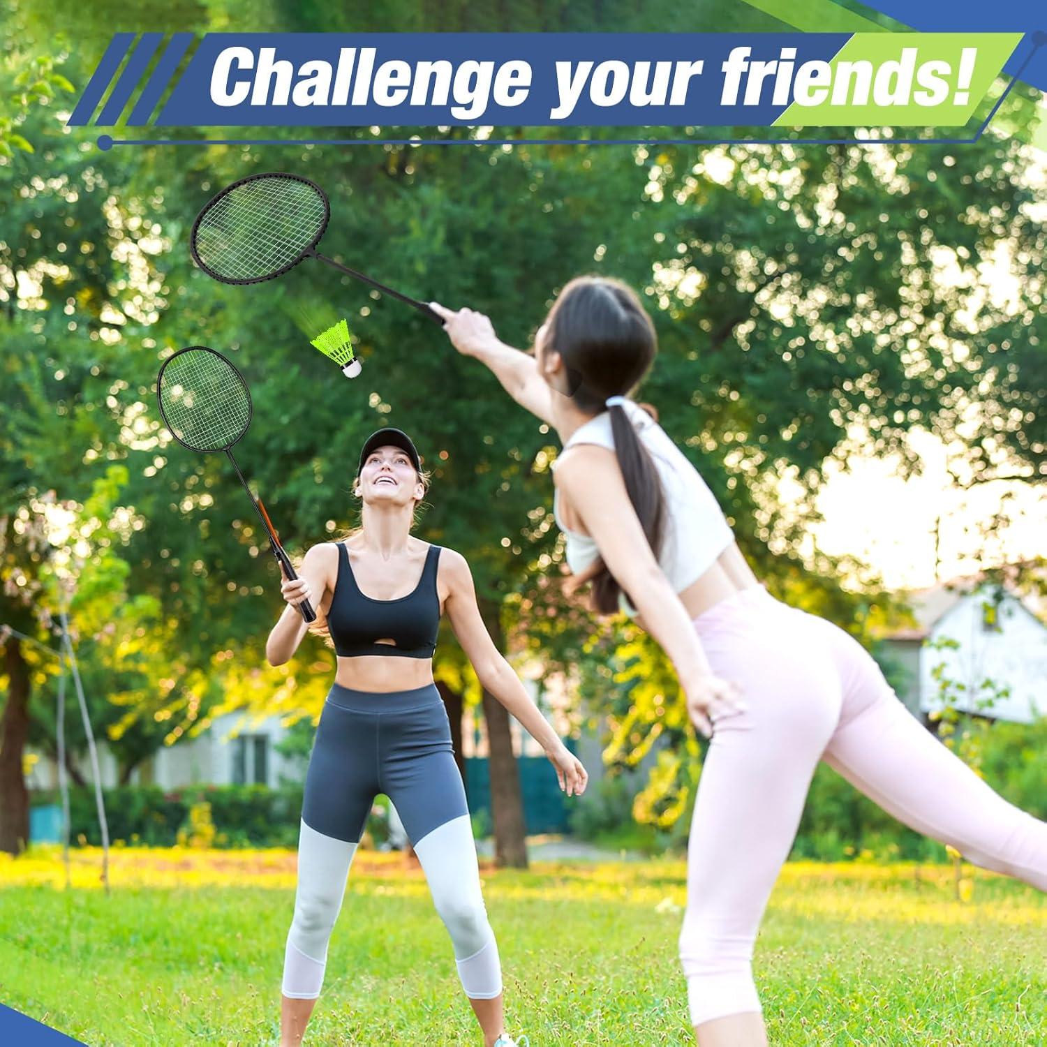 Set de Raquetas de Bádminton Chitidr - 6 Raquetas, 12 Volantes, 3 Bolsas