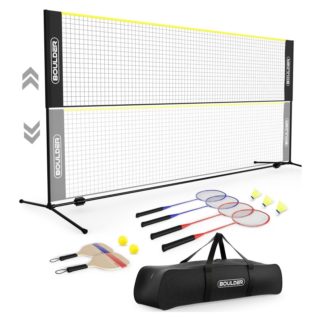 Conjunto Todo en Uno Boulder Sports - Red Ajustable 3m y Palas