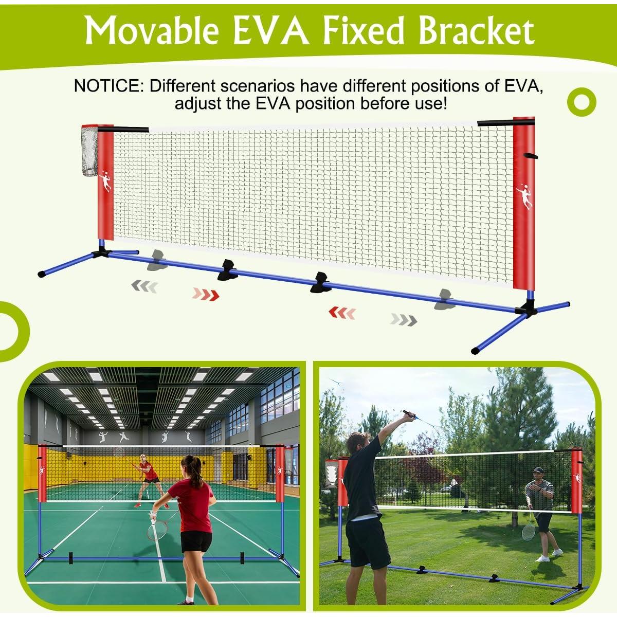 Juego de Red Ajustable KIKILIVE 3.05m para Pickleball y Badminton