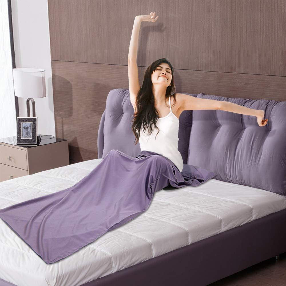 Forro de Saco de Dormir OTDEST Púrpura 208x77 cm Ligero