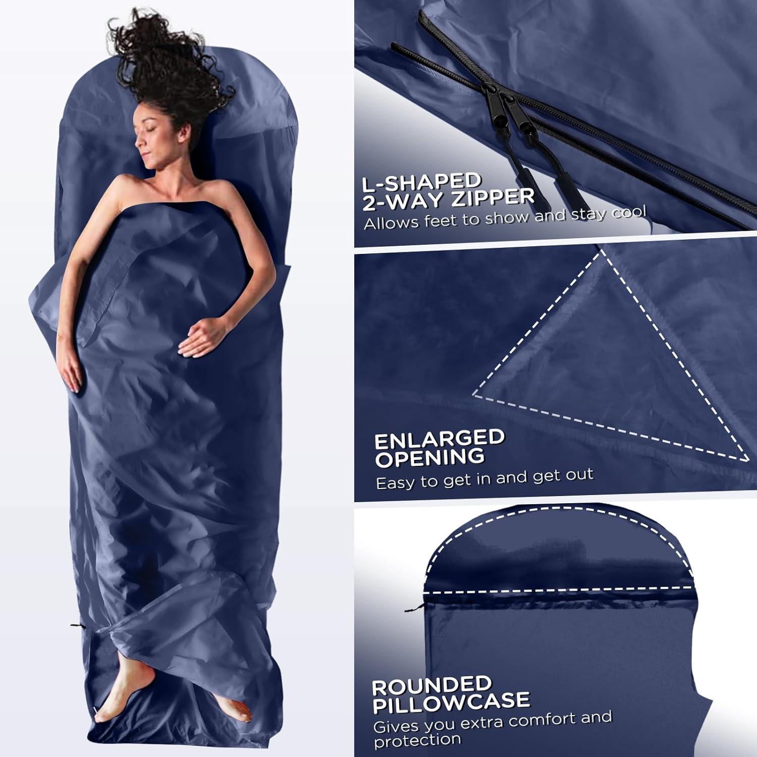 Forro de Saco de Dormir Ultraligero JAICOM 220x80 cm Azul
