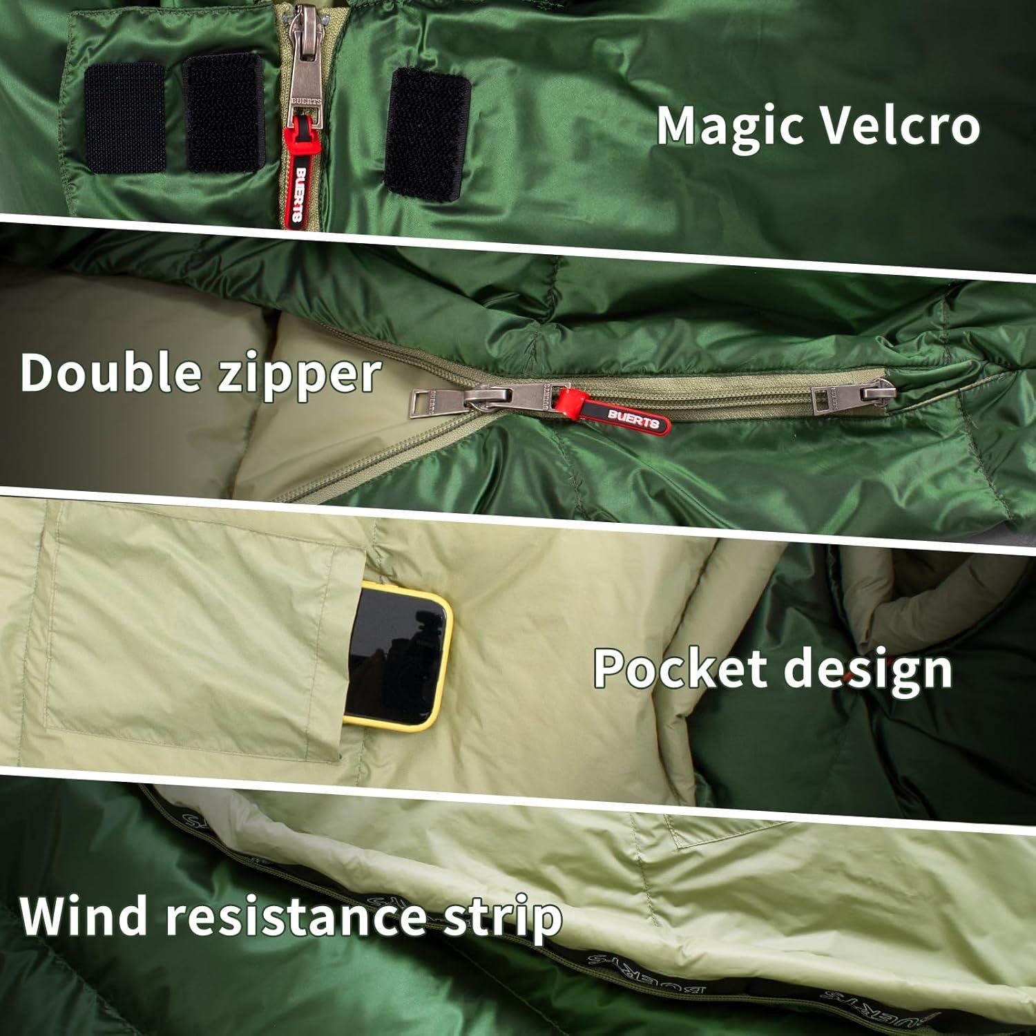 Saco de dormir ultraligero BUERTS 3 estaciones 220x80 cm