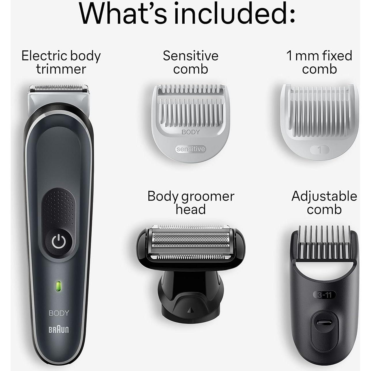 Body Groomer Braun Serie 5 BG5360, Impermeable, 100 min Uso