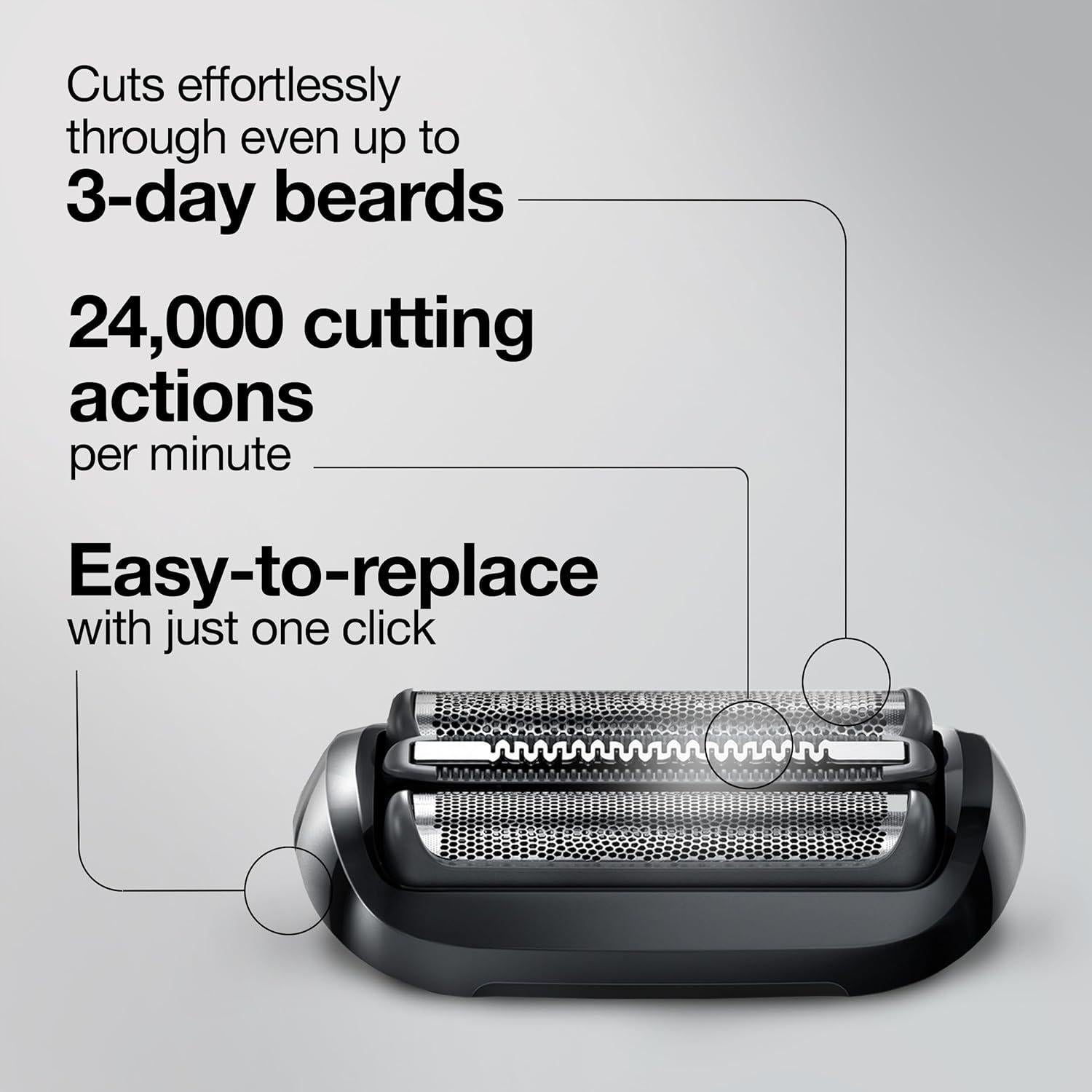 Cabezal de Afeitar Eléctrico Braun 53B para Series 5 y 6