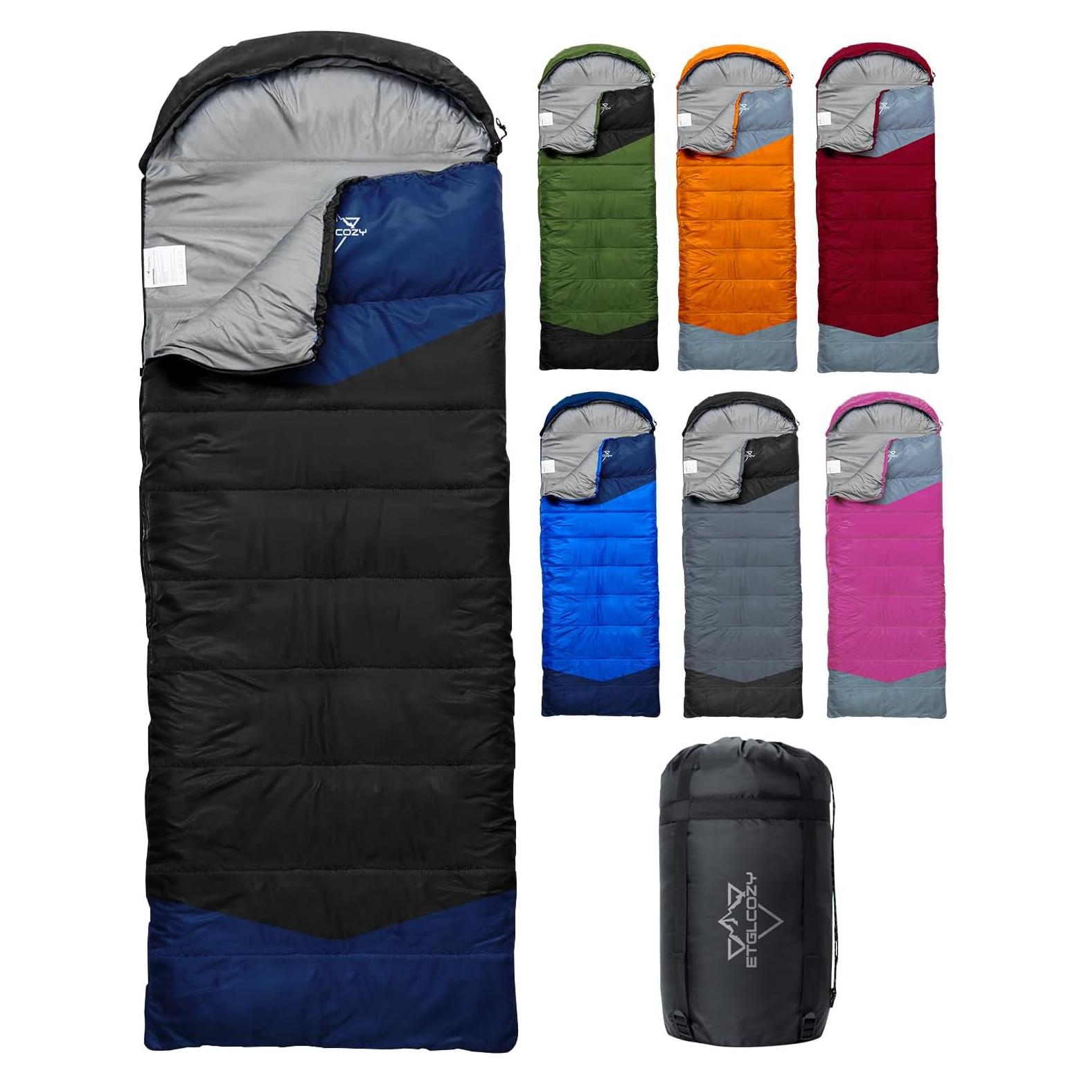 Saco de dormir ETGLCOZY 3 temporadas 220x80cm ligero y compacto