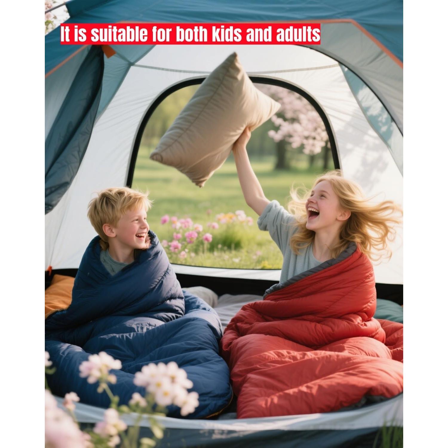 Saco de dormir ETGLCOZY 3 temporadas 220x80cm ligero y compacto