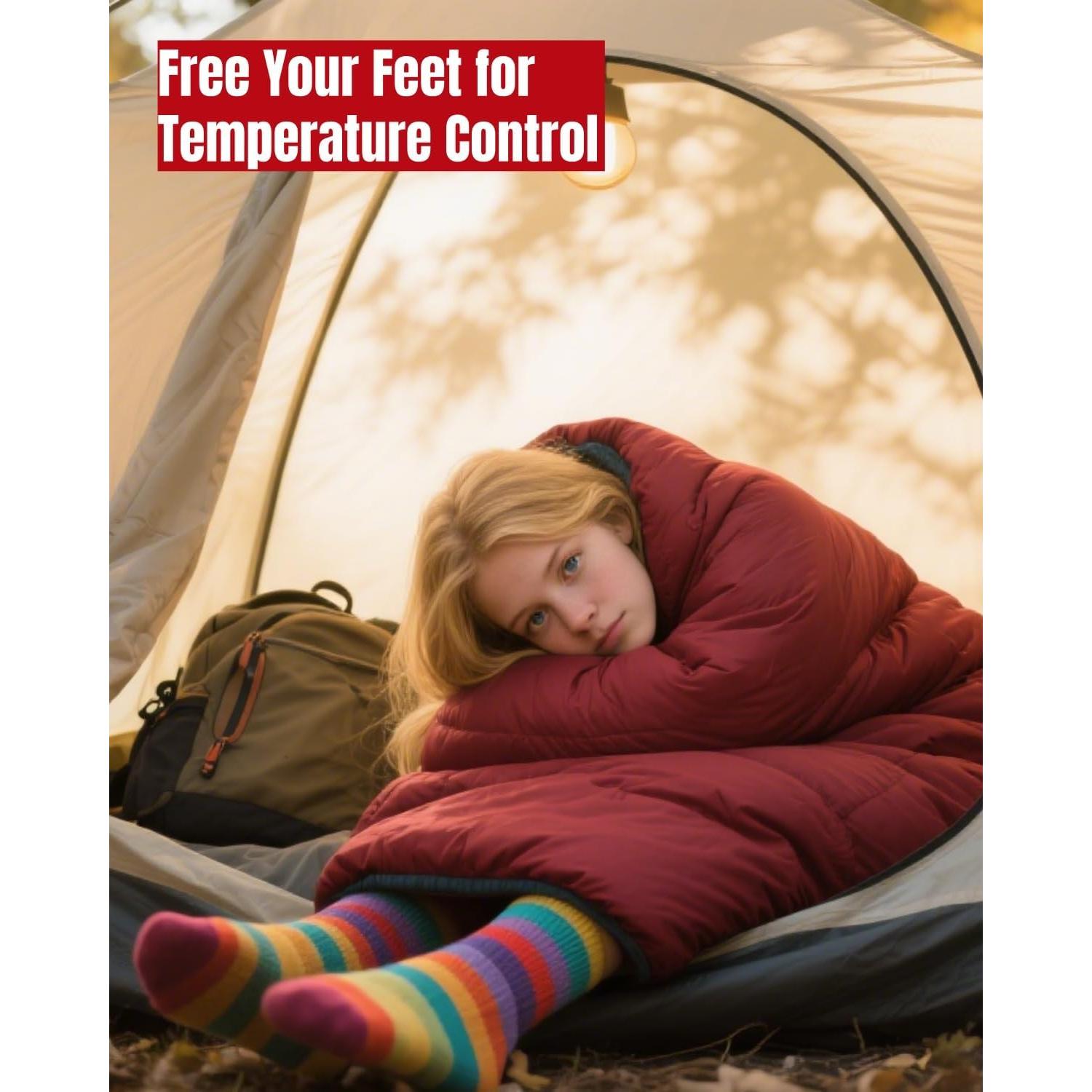 Saco de dormir ETGLCOZY 3 temporadas 220x80cm ligero y compacto