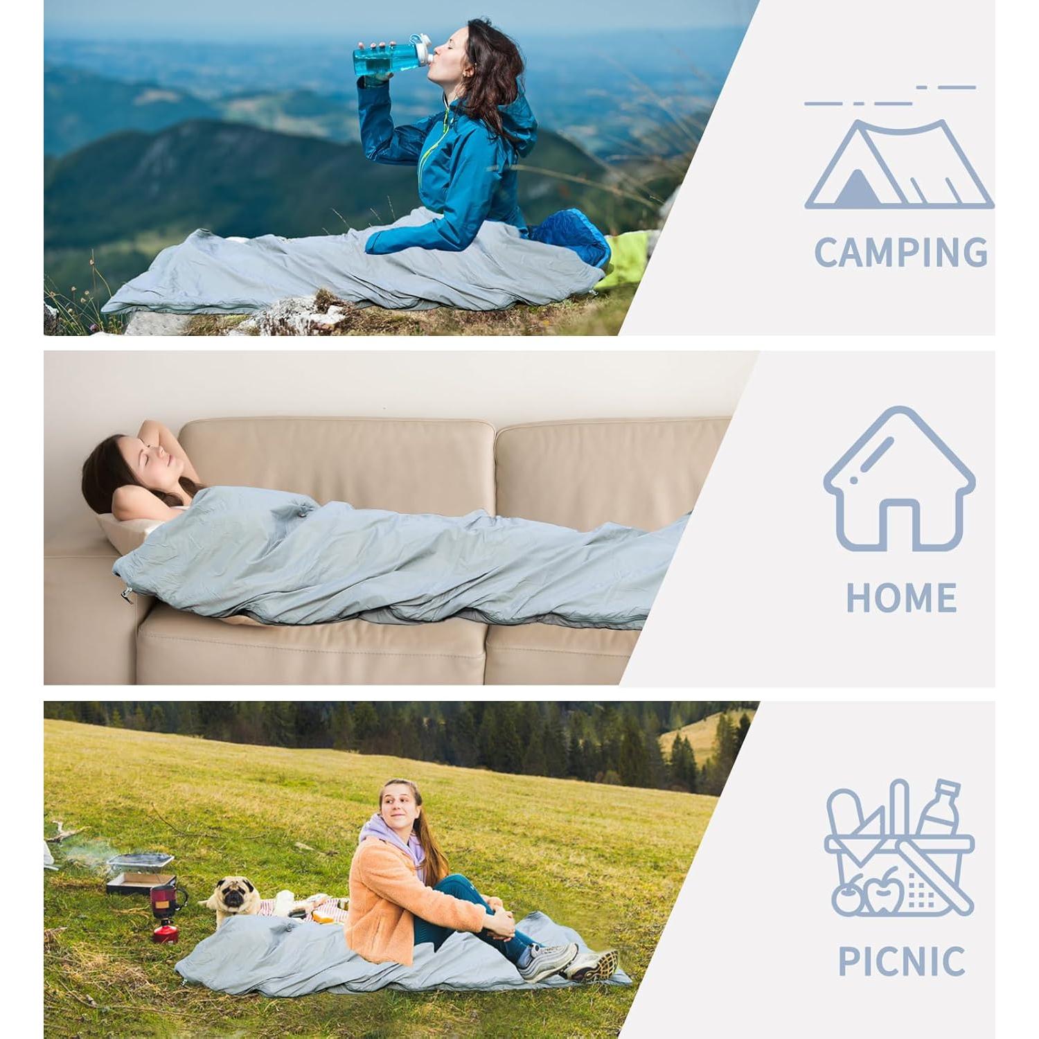 Saco de dormir ultraligero NewDoar CBG017-BlueM 10-21°C