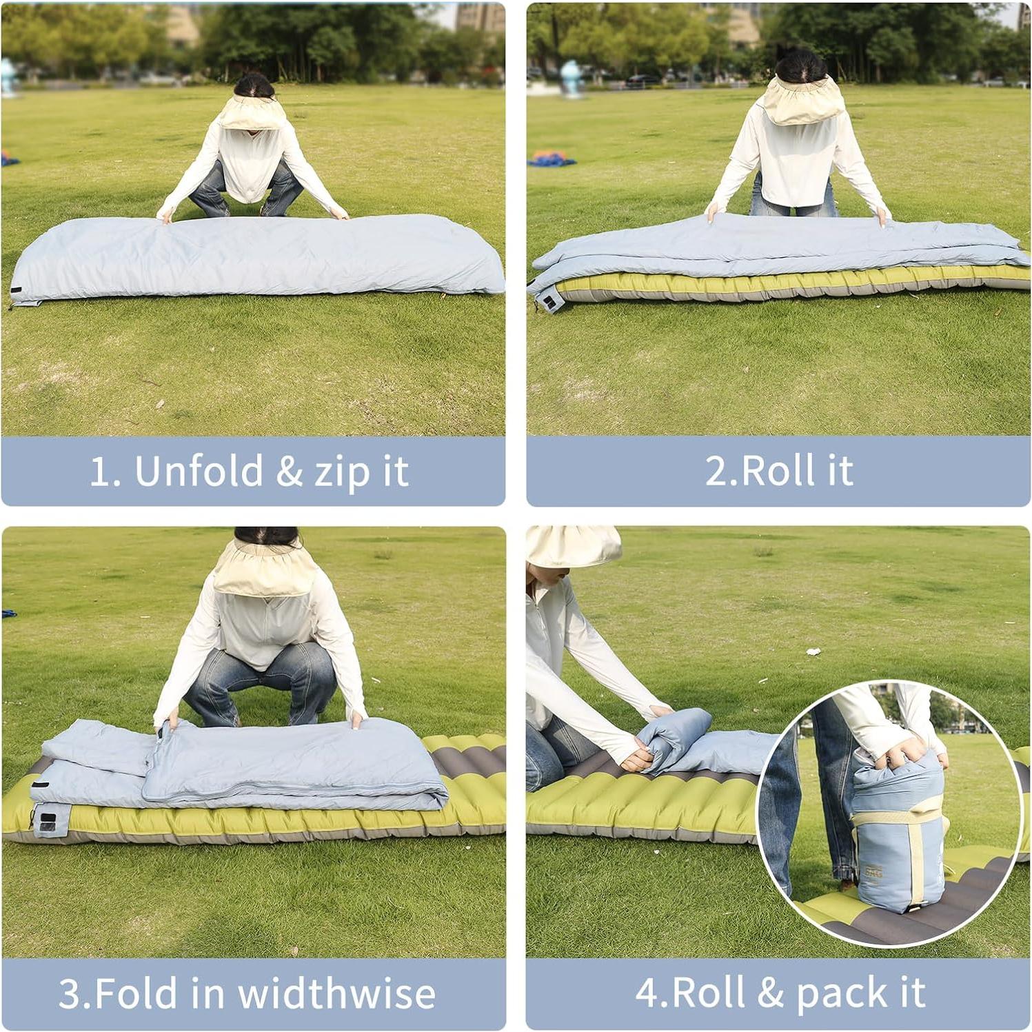 Saco de dormir ultraligero NewDoar CBG017-BlueM 10-21°C