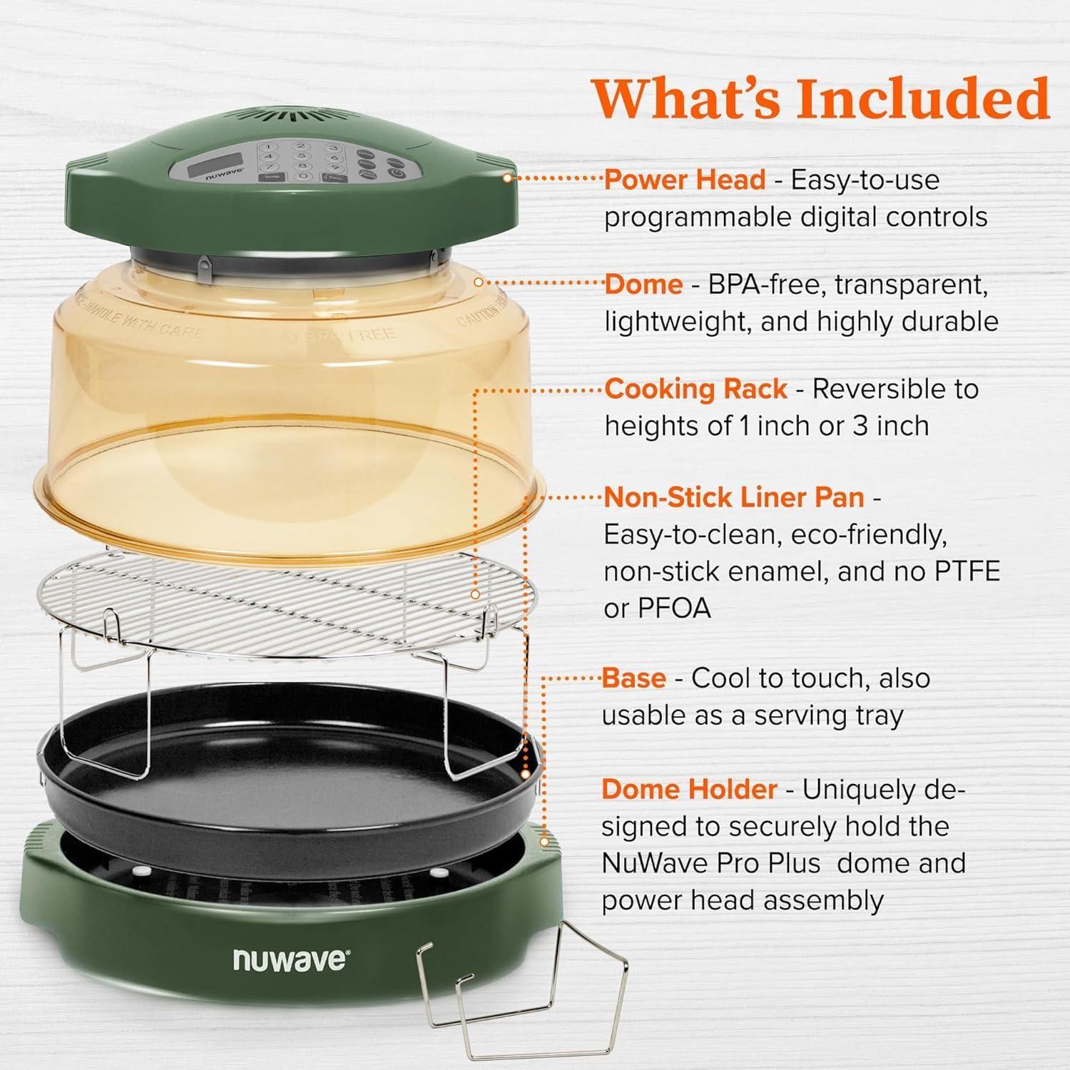 Horno Freidora de Aire Nuwave Pro Plus 2 4.54kg Oliva Silvestre