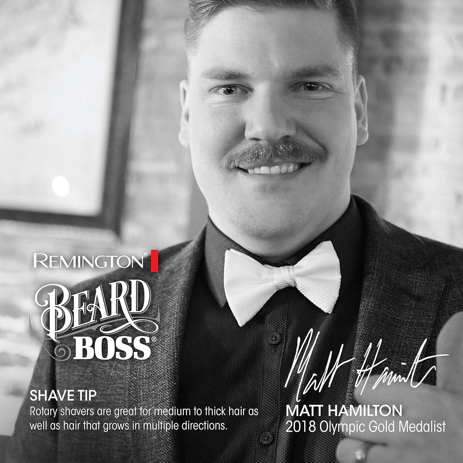 Afeitadora Rotativa Inalámbrica Remington R5000, Titanio, 60 min