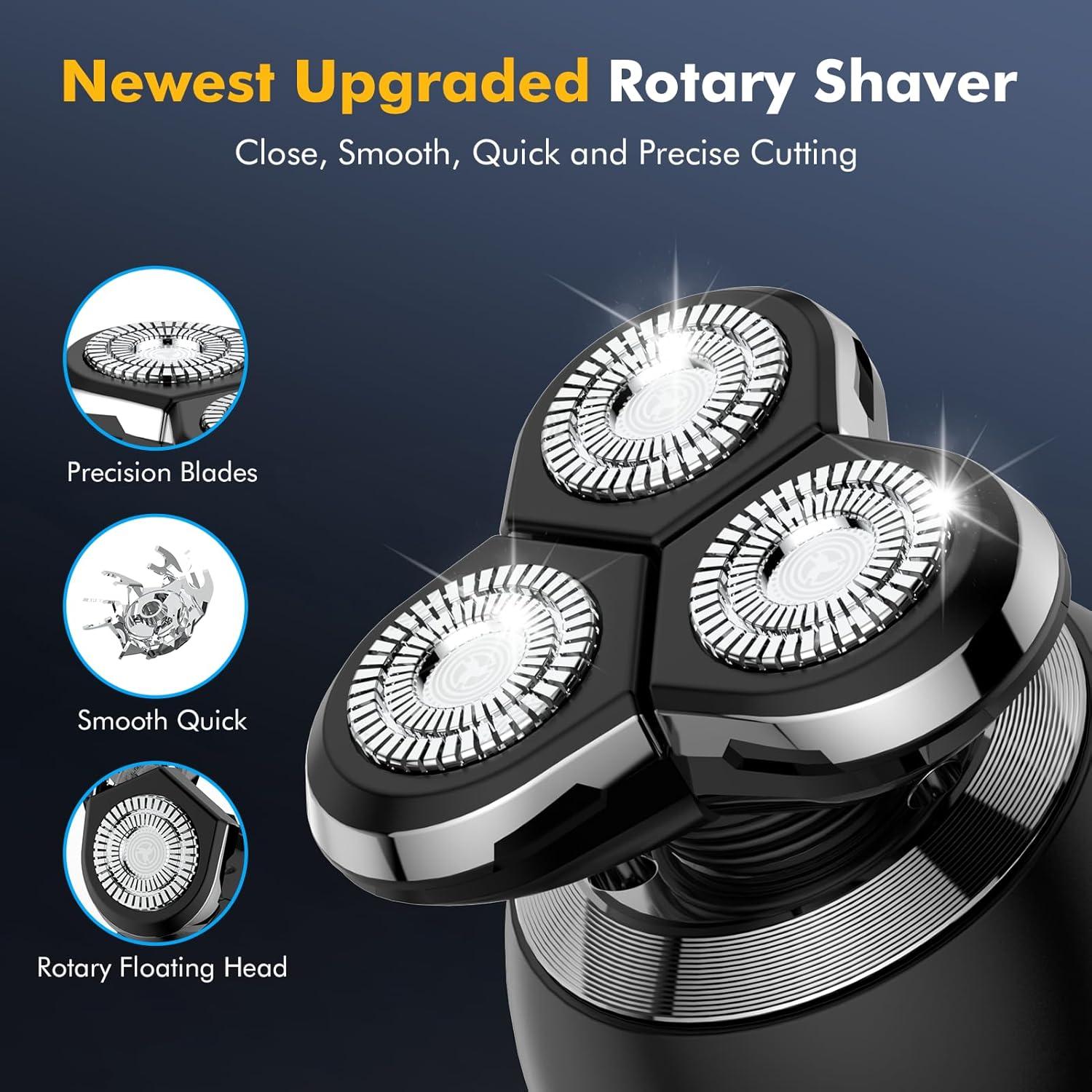 Afeitadora eléctrica 5 en 1 ETENTOUS RQ8870, recargable IPX7