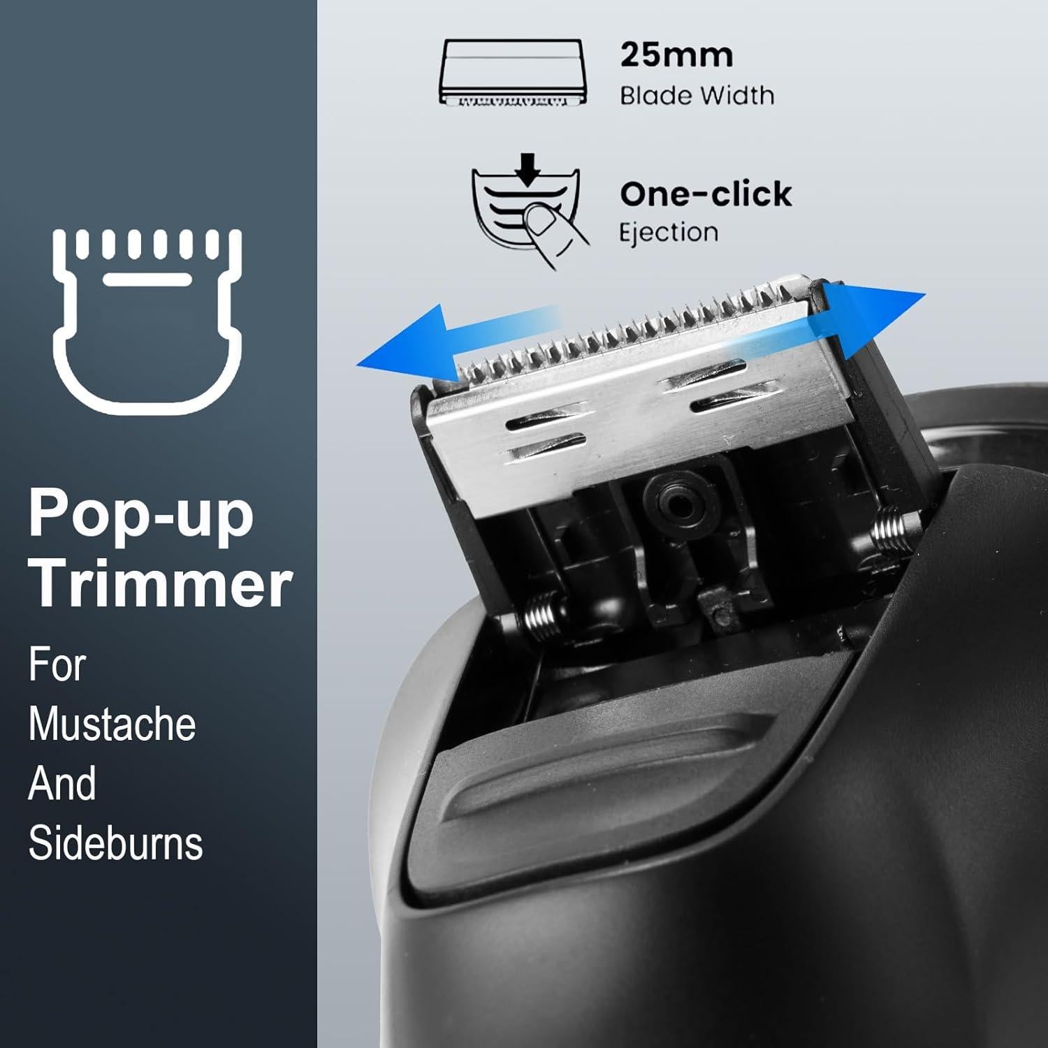 Afeitadora eléctrica KOMINGDON impermeable USB-C 4D con recortadora