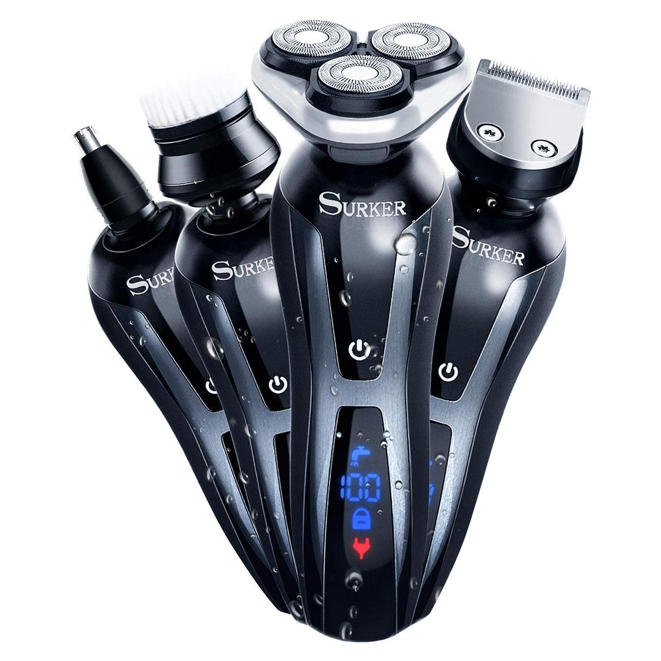 Cortadora de Cabello Eléctrica SURKER 3 en 1 Impermeable USB