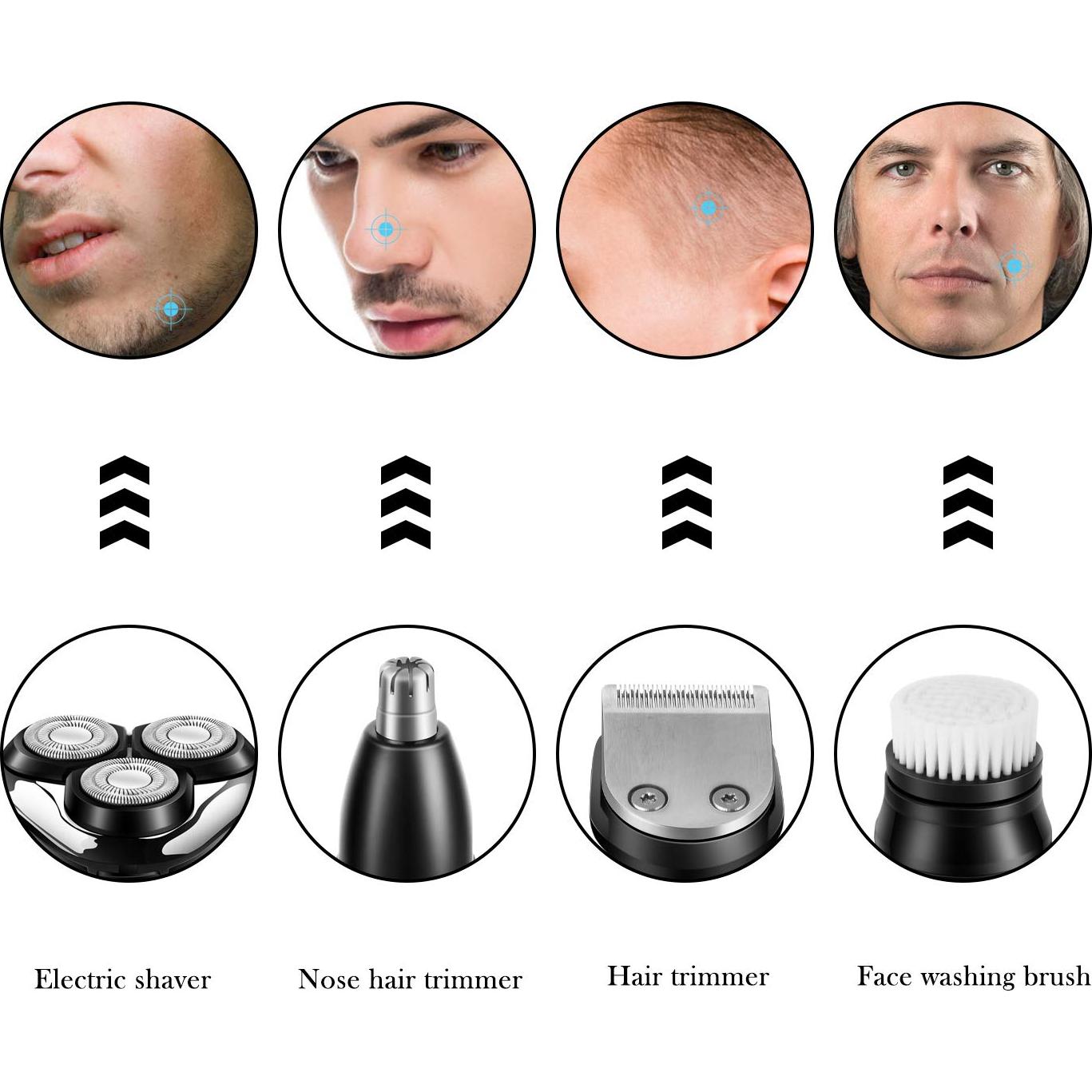 Cortadora de Cabello Eléctrica SURKER 3 en 1 Impermeable USB