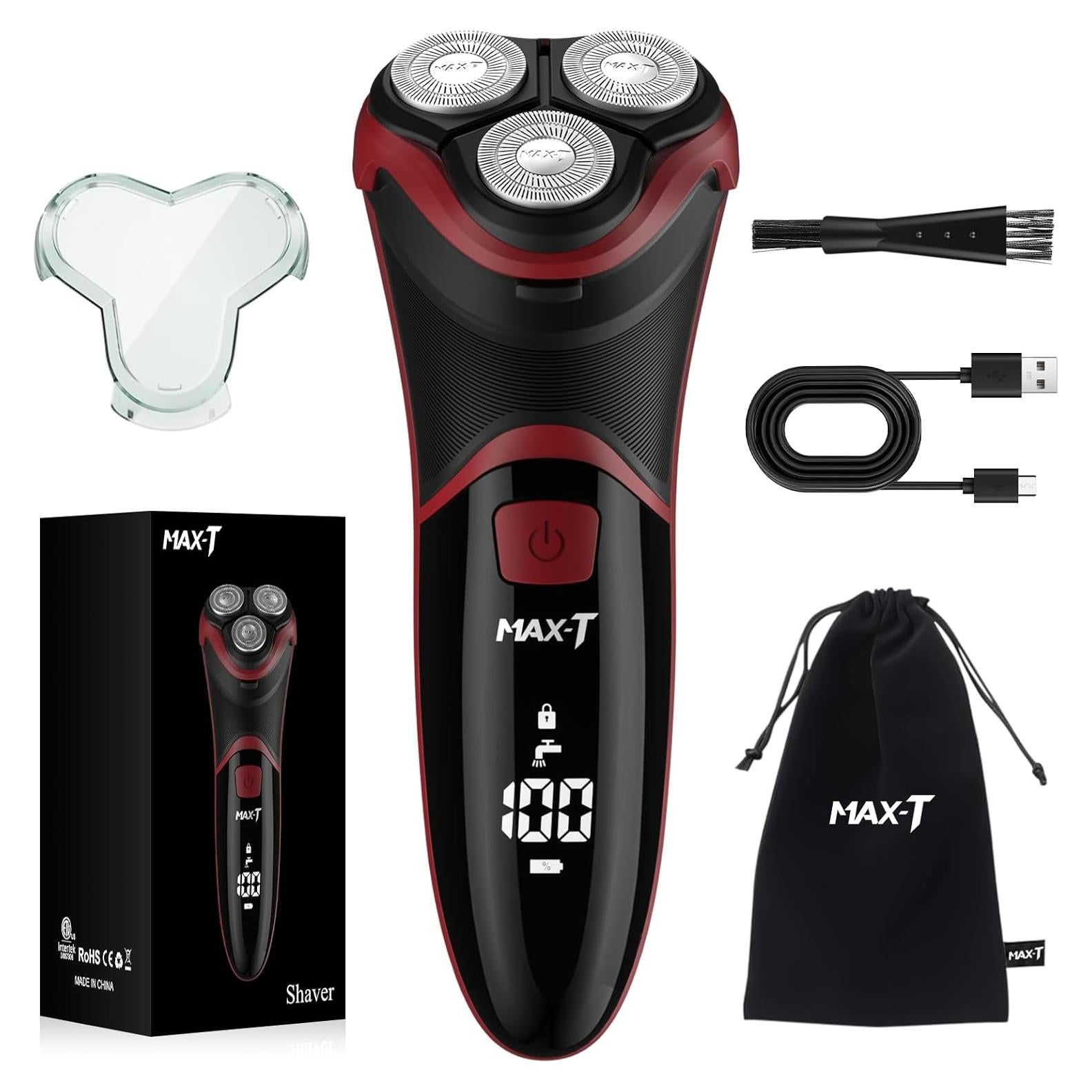 Afeitadora Eléctrica MAX-T RMS8101 3D Recargable Roja