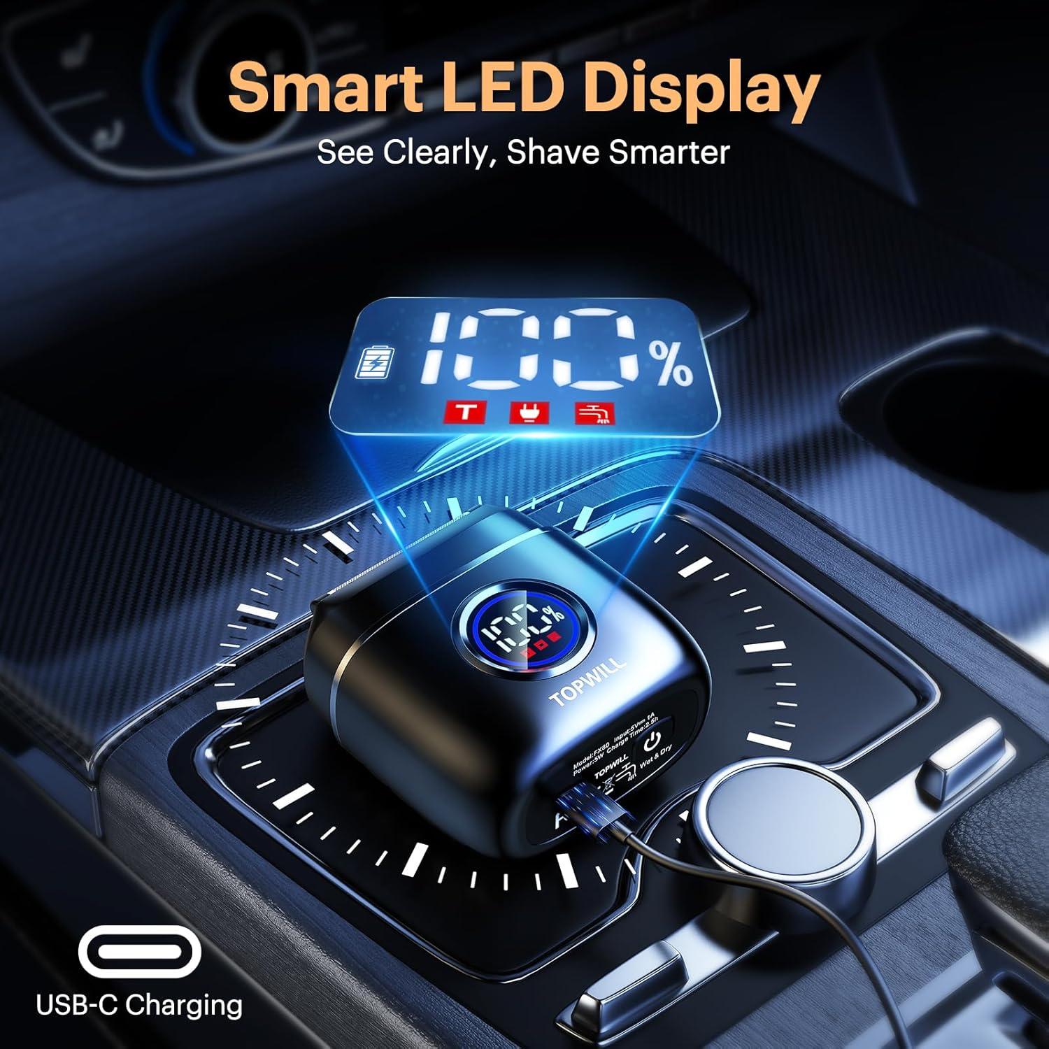 Afeitadora eléctrica TOPWILL FX80 5 cuchillas USB-C impermeable