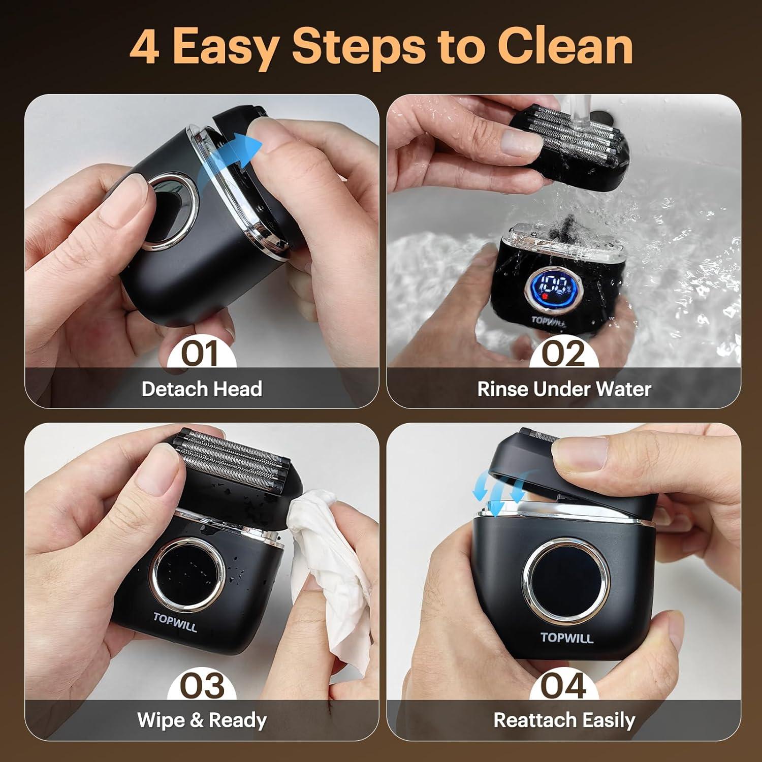 Afeitadora eléctrica TOPWILL FX80 5 cuchillas USB-C impermeable