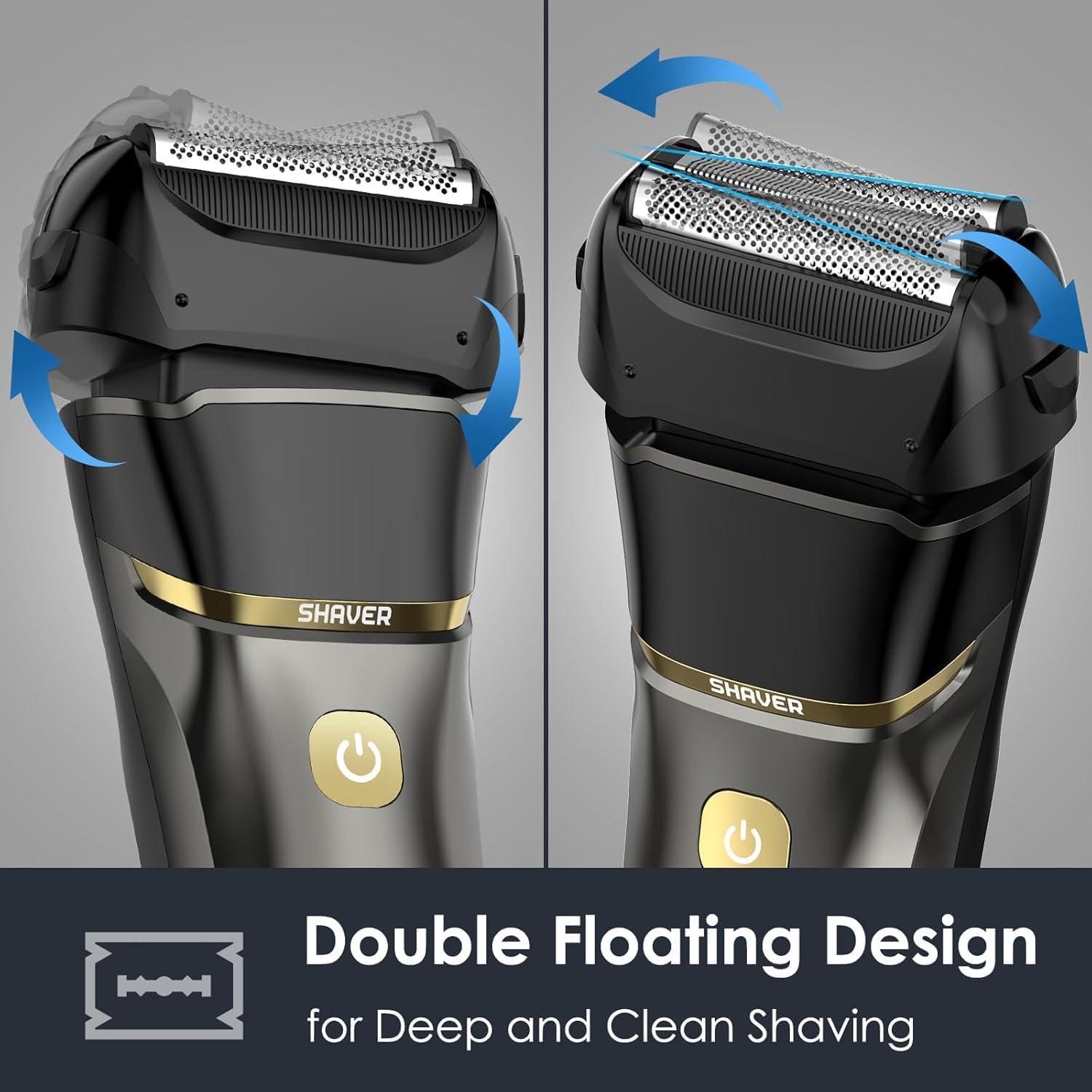 Afeitadora eléctrica Orvina 90 recargable a prueba de agua LED