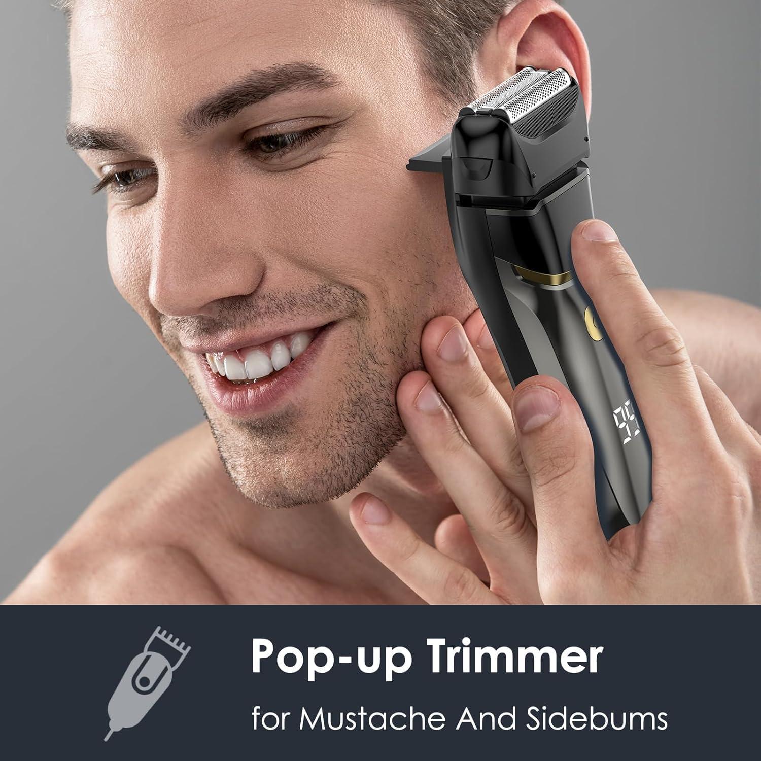 Afeitadora eléctrica Orvina 90 recargable a prueba de agua LED