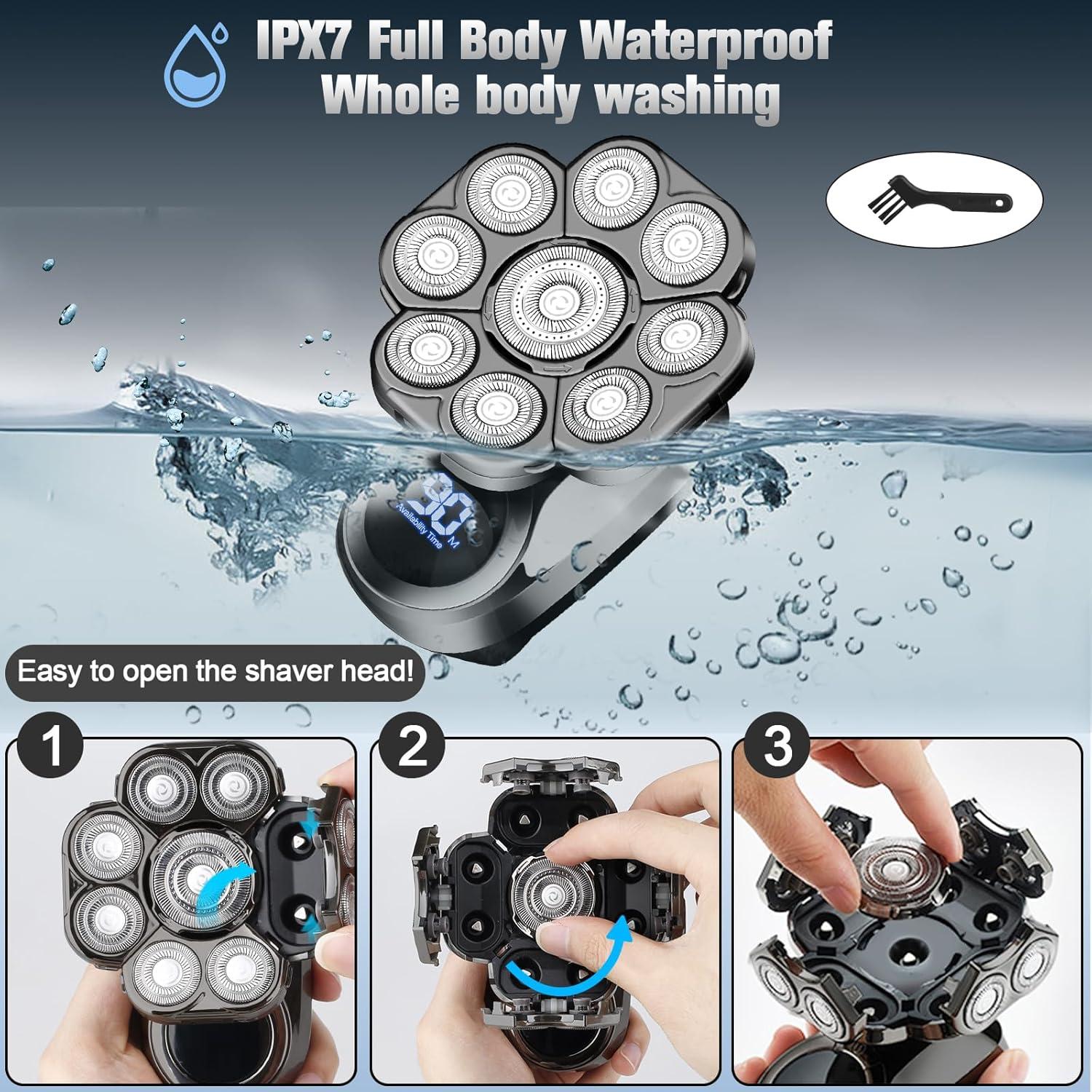 Afeitadora Eléctrica 9D Handsomemen Impermeable 5 en 1